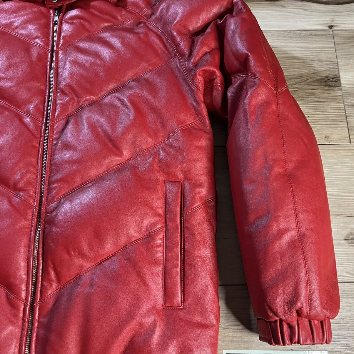 Supreme Supreme FW05 Leather Down Puffer Jacket Red Fur Trim Vintage Size US M / EU 48-50 / 2 - 7 Thumbnail