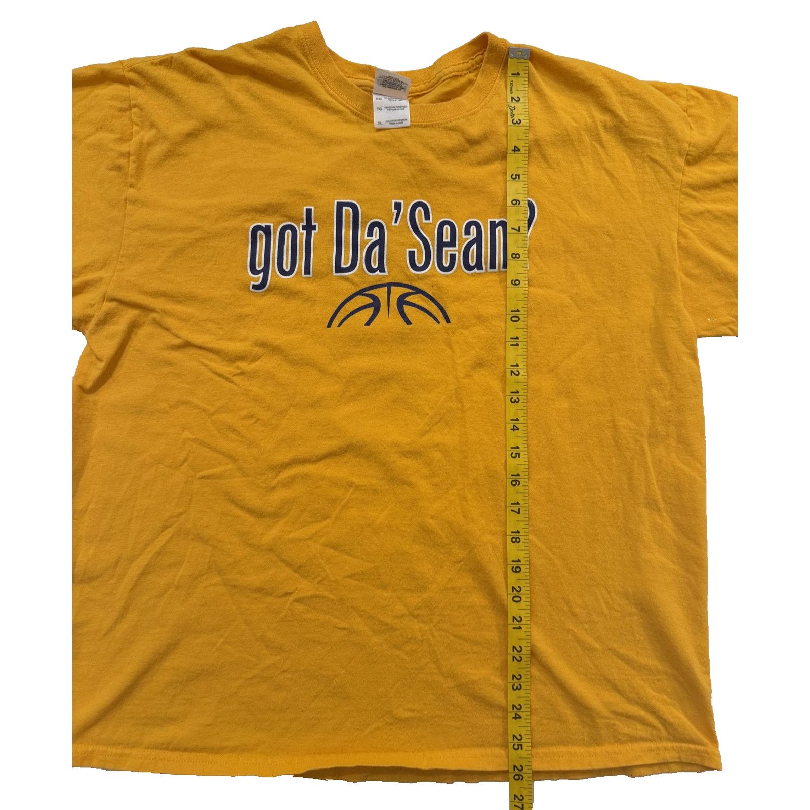 Gildan West Virginia Mountaineers XL NCAA Basketball Got Da'Sean? Size US XL / EU 56 / 4 - 5 Thumbnail