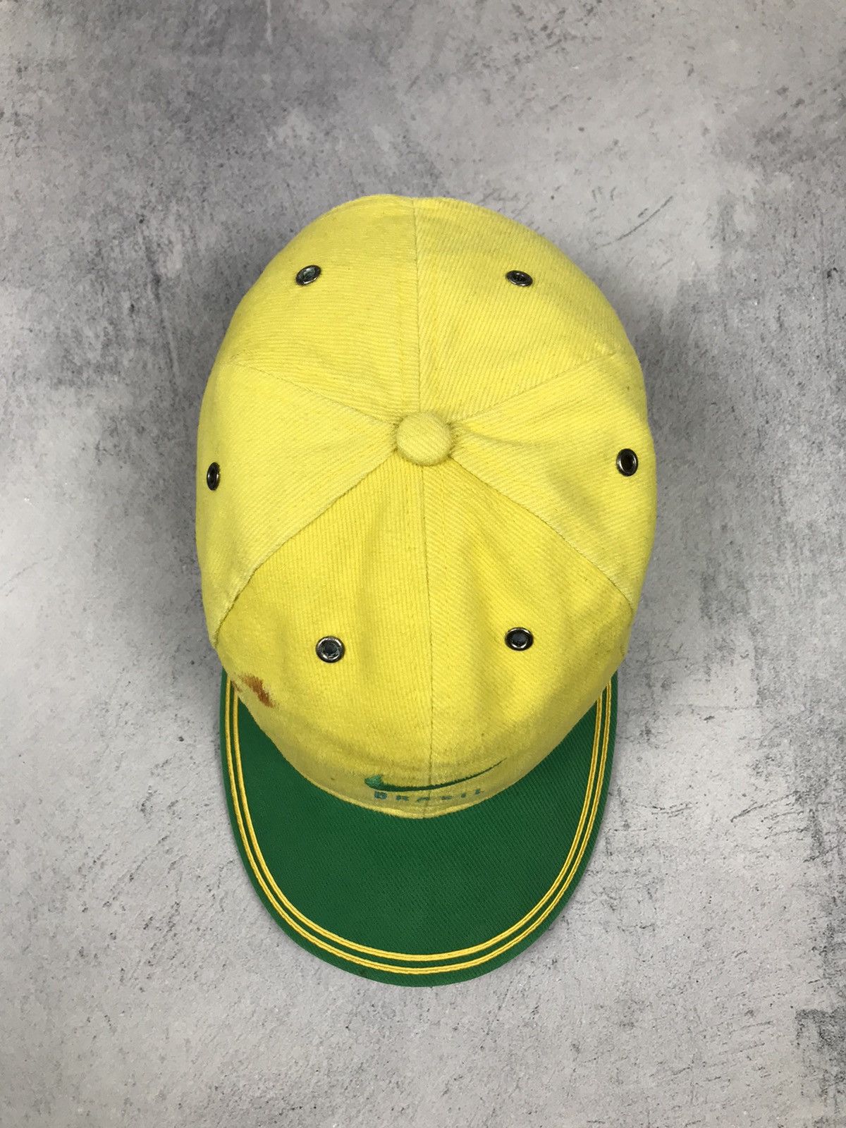 Nike × Vintage Vintage 90s Nike Brasil Brazil Swoosh Soccer Jersey Cap Hat Size ONE SIZE - 7 Thumbnail