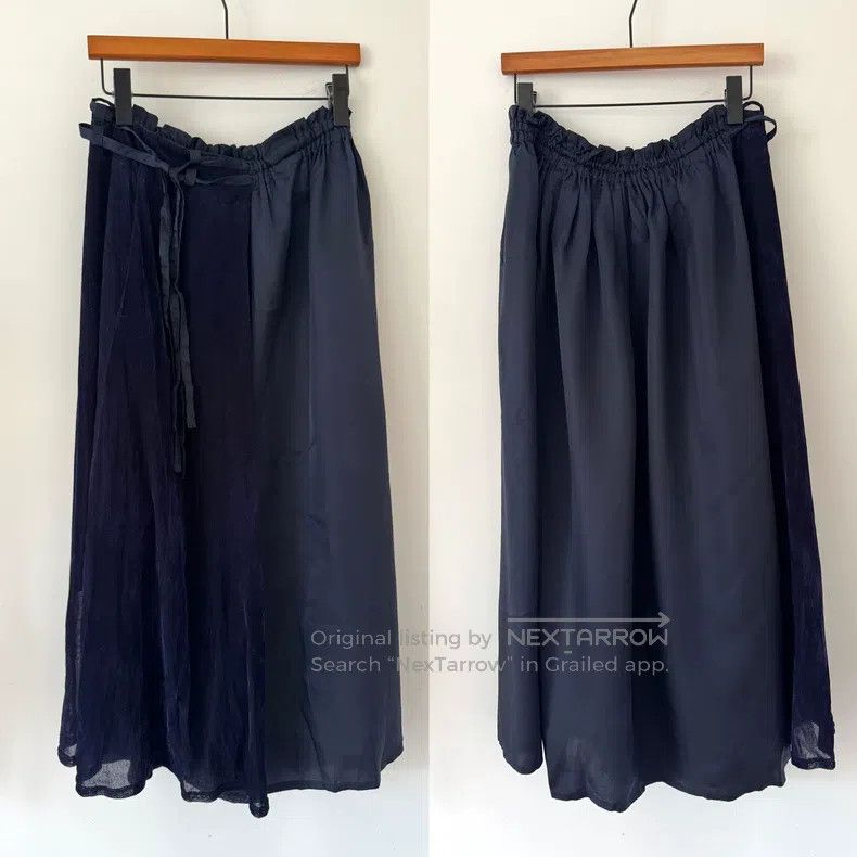 Yohji Yamamoto Yohji Yamamoto Velvet paneled culottes pants Size 25" / US 0 / IT 36 - 7 Thumbnail