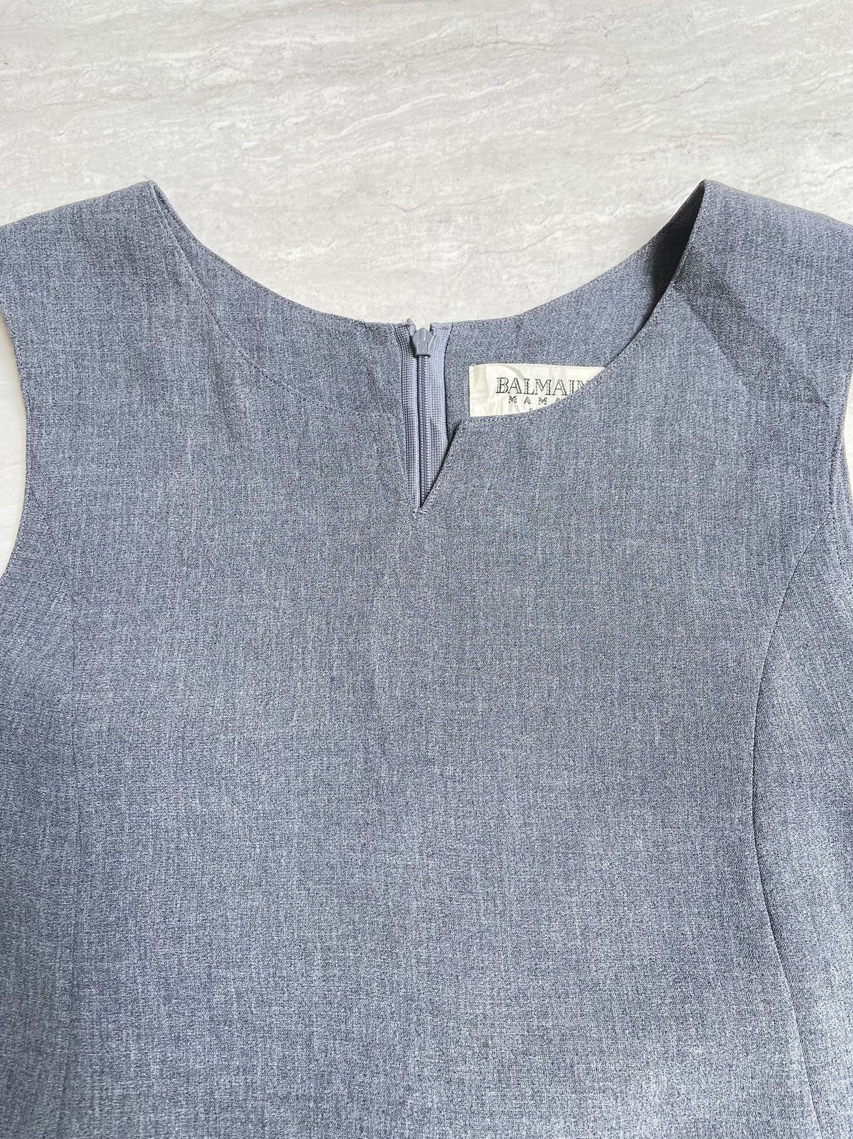 Balmain BALMAIN Grey Dress Size S / US 4 / IT 40 - 4 Thumbnail