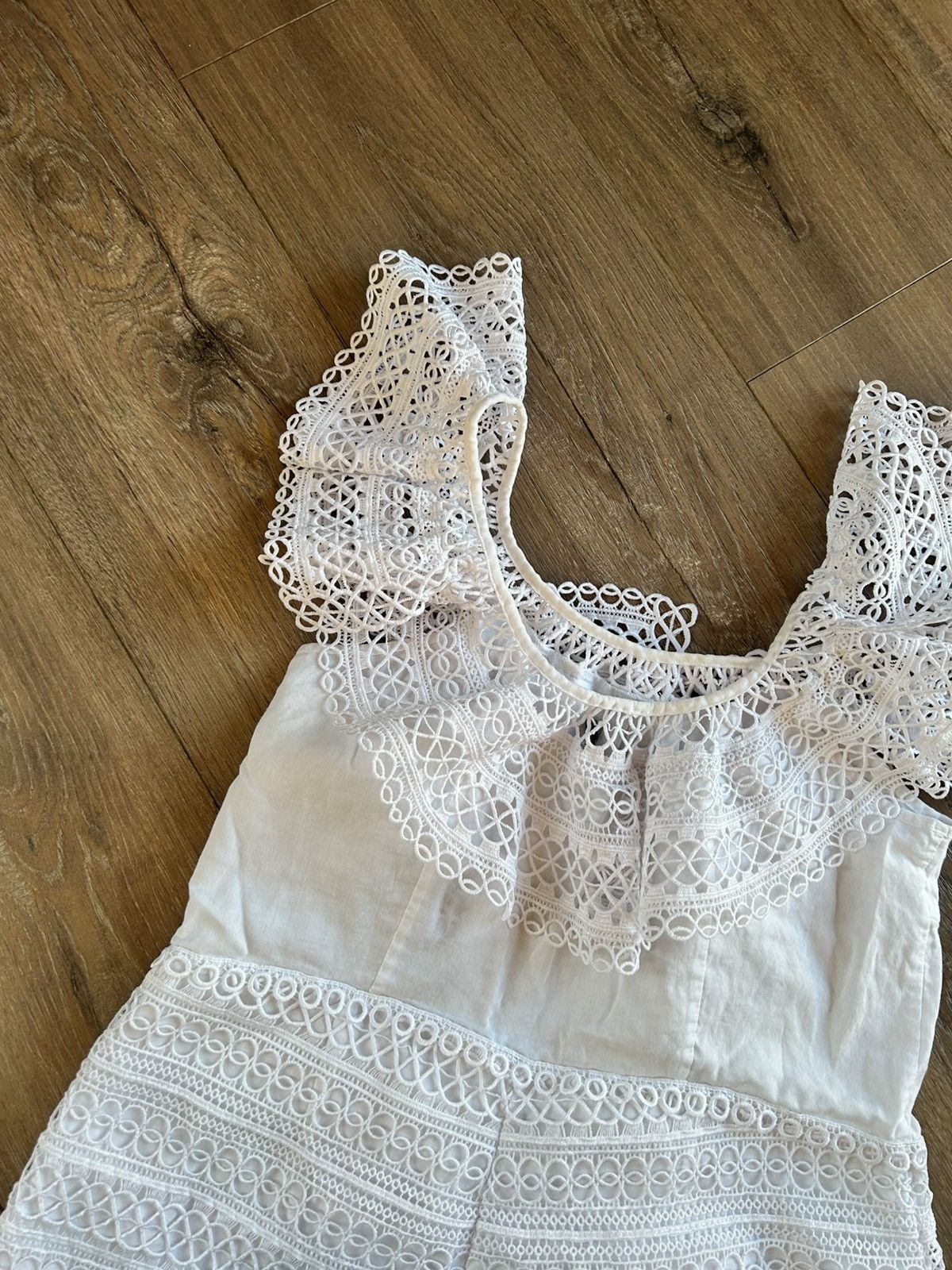 Charo Ruiz Charo Ruiz Ibiza white jumpsuit summer lace L Size L / US 10 / IT 46 - 7 Thumbnail