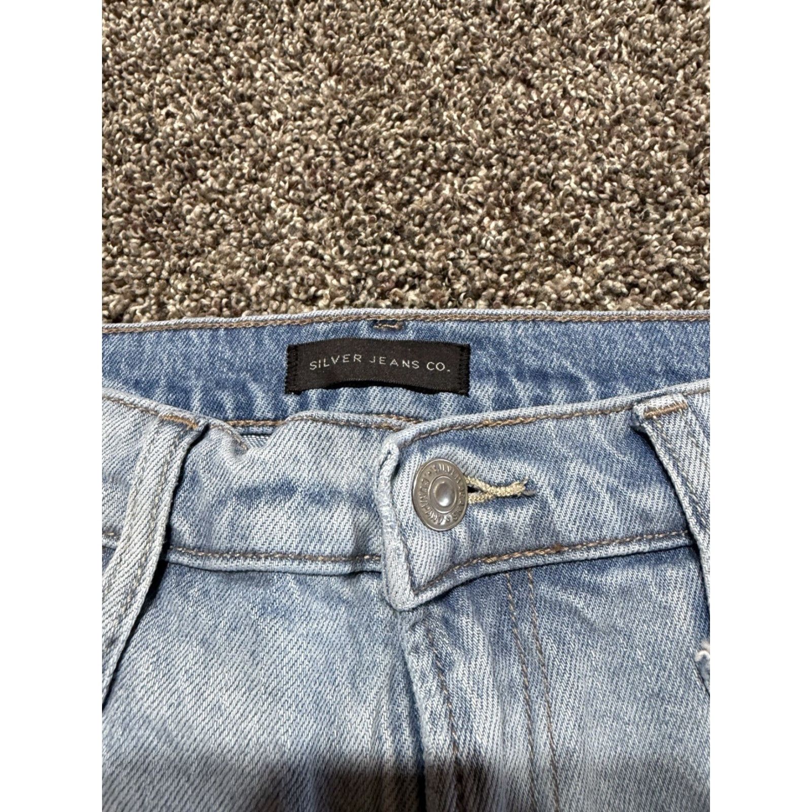 Silver Jeans Co. Silver Jeans Jeans Women 28 Blue Denim High Rise Straight 28X28 5-Pocket Regular Modern Style Womens Size 28" / US 6 / IT 42 - 3 Thumbnail