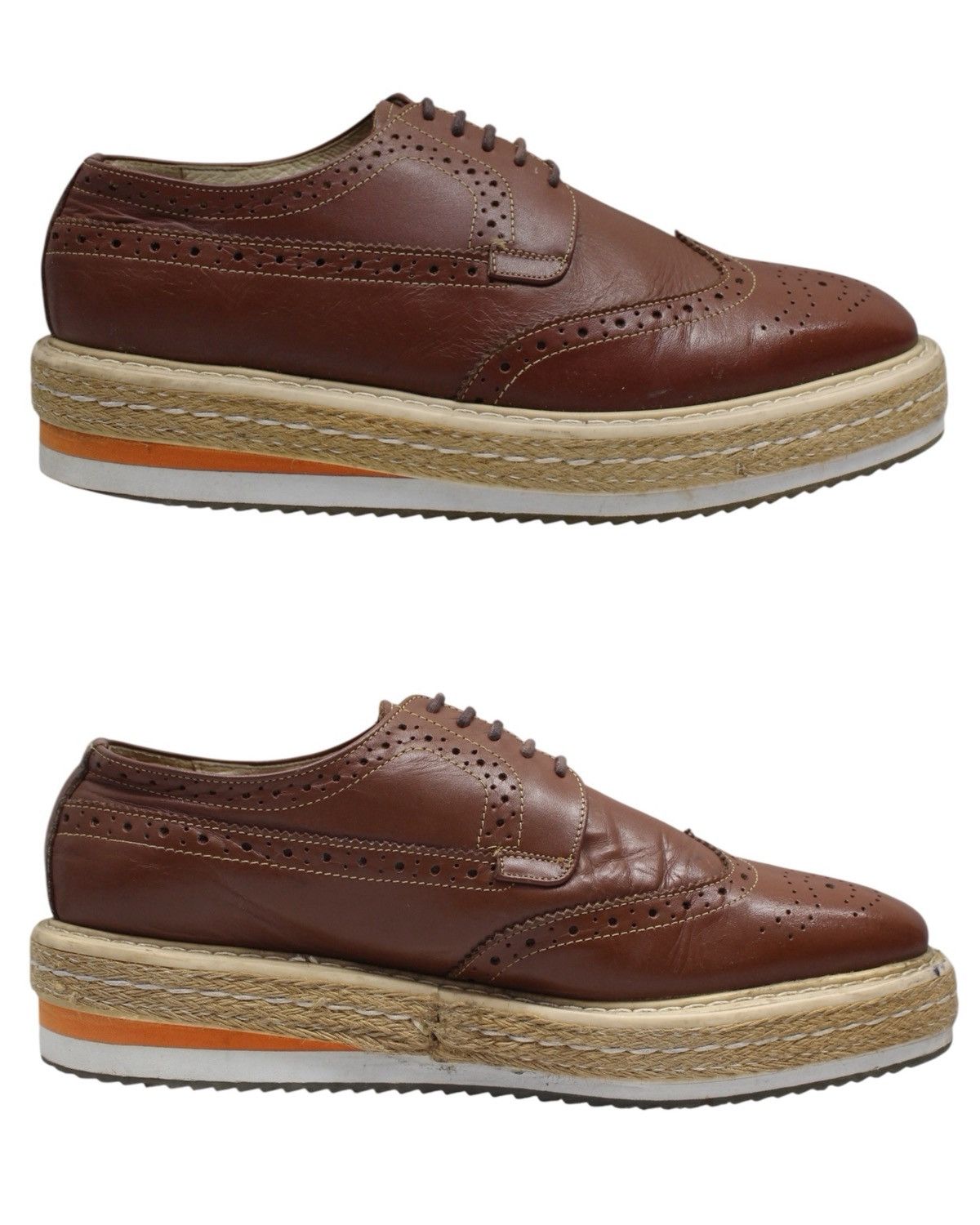 Designer × Japanese Brand 2000S LAST SCENE HOMMAGE PLATFORM LUG BROGUES Size US 8 / EU 41 - 3 Thumbnail