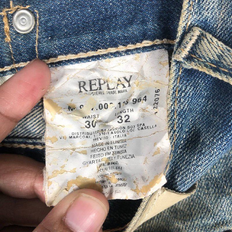 Replay Vintage 80's Replay Men Blue Jean Size US 30 / EU 46 - 10 Thumbnail