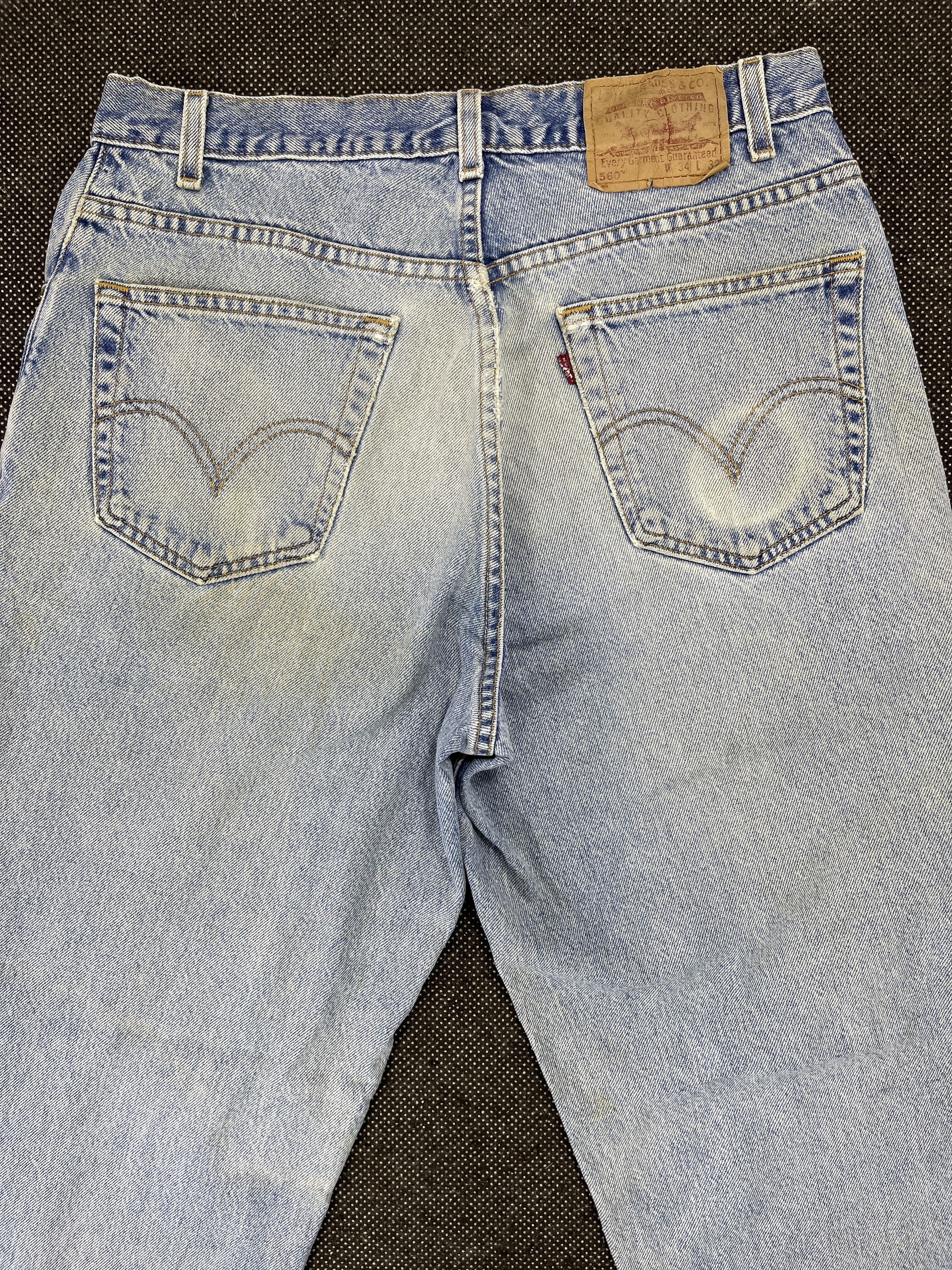 Levi's 90’s Vintage Levis 550 Light Wash Jeans - J667 Size US 34 / EU 50 - 4 Thumbnail