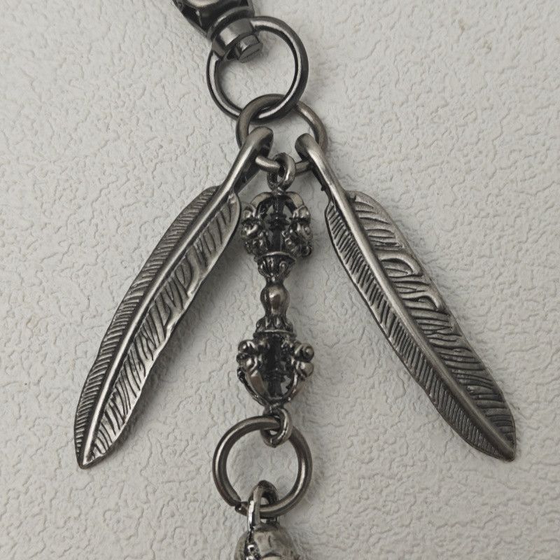 Japanese Brand × Vintage Japanese Peripheral Skull and Feather Goth Waist Chain Size ONE SIZE - 4 Thumbnail