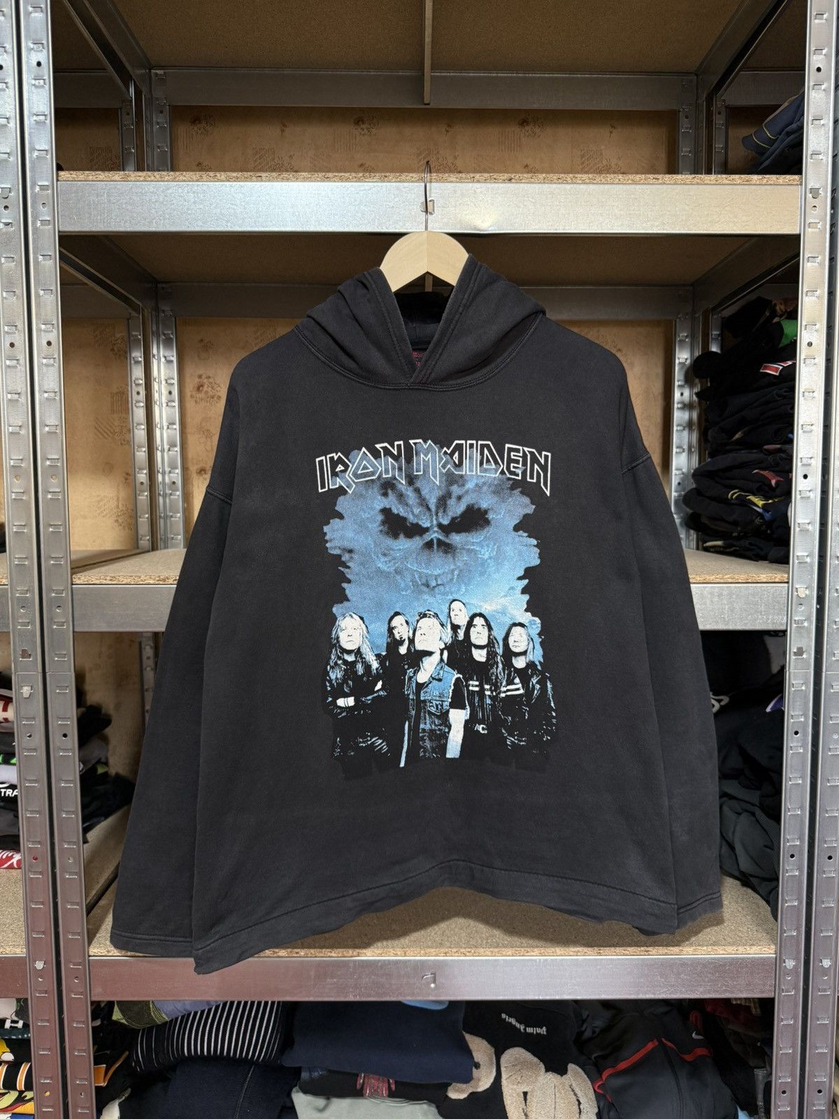 Band Tees × Vintage Vintage 2000’s Iron Maiden Retro Rock Band Hoodie Y2K Hype Size US XL / EU 56 / 4 - 1 Thumbnail