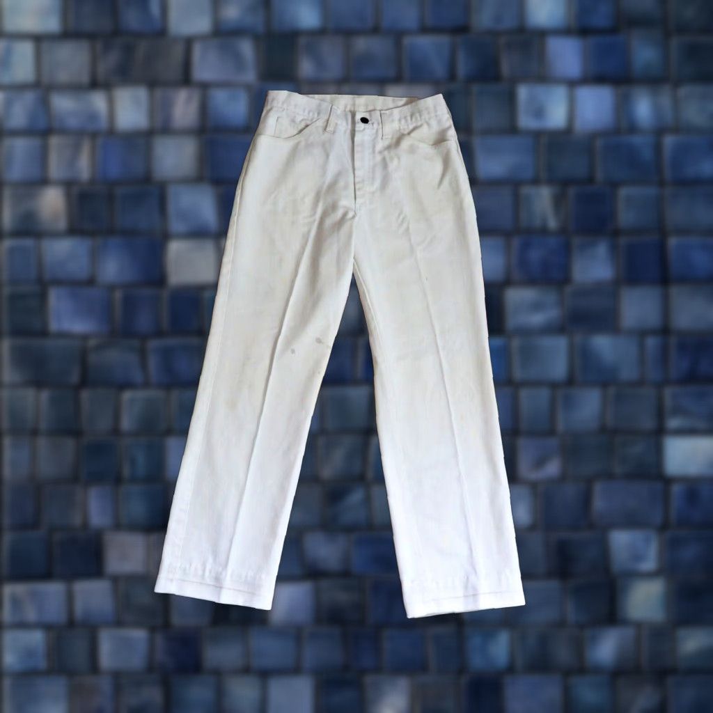 JCPenney VTG 70s Penneys Ranchcraft White Twill Western Cowboy Pants 29x28 Men’s/Mens Regular Casual 1970s Inseam 28 White Twill Western Look Size US 29 - 1 Thumbnail