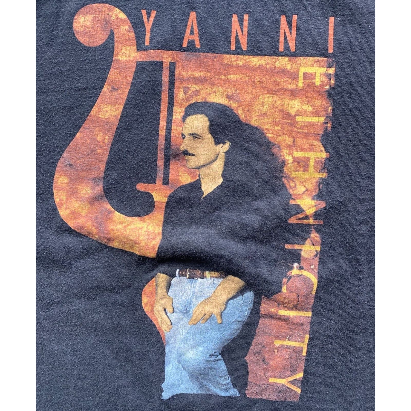 Vintage VINTAGE Yanni Ethnicity Alstyle Apparel Activewear T-Shirt Long Sleeve Men XL Black Shirts Mens Size US XL / EU 56 / 4 - 2 Thumbnail