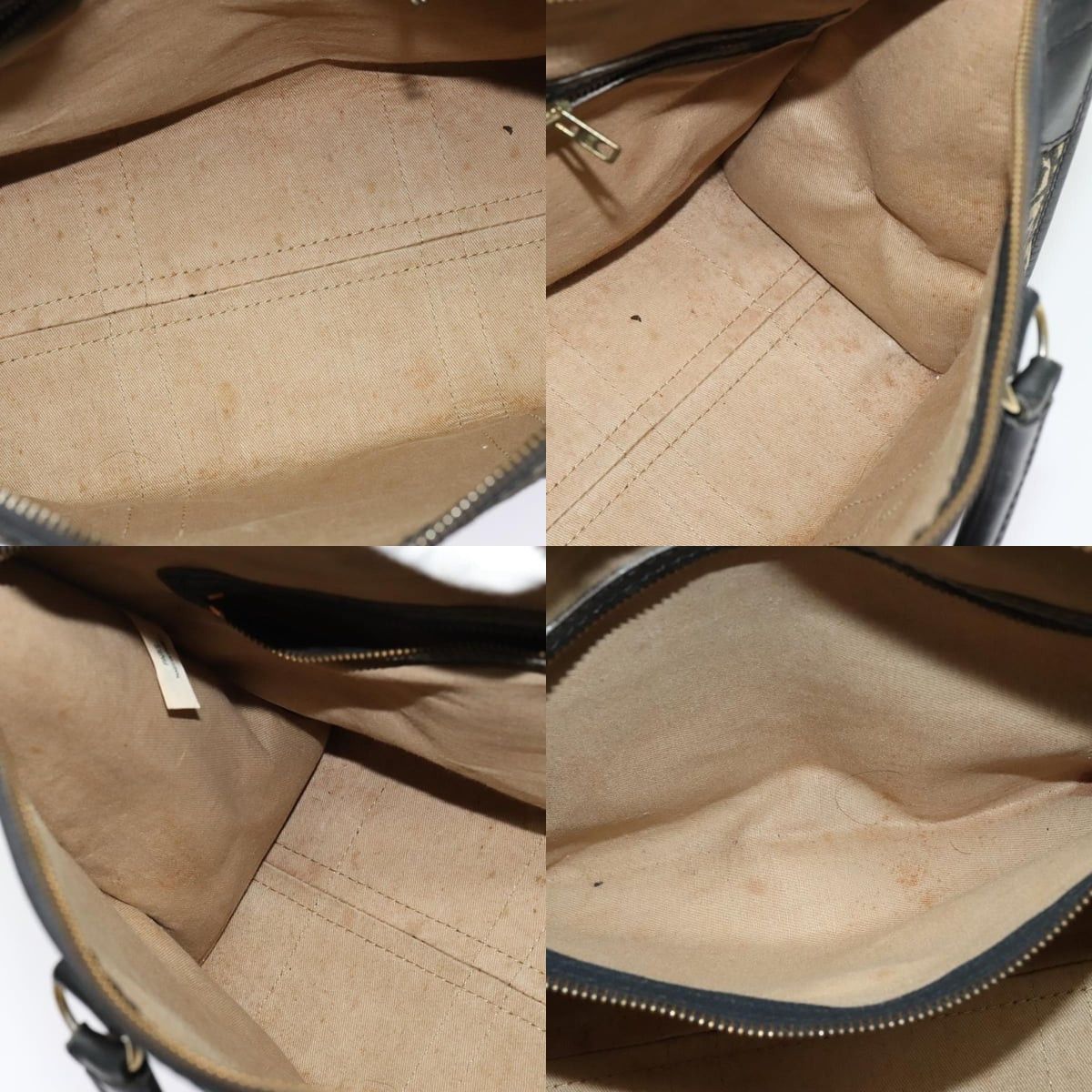 Dior DIOR Trotter Canvas Hand Bag Navy Gold Size ONE SIZE - 11 Thumbnail