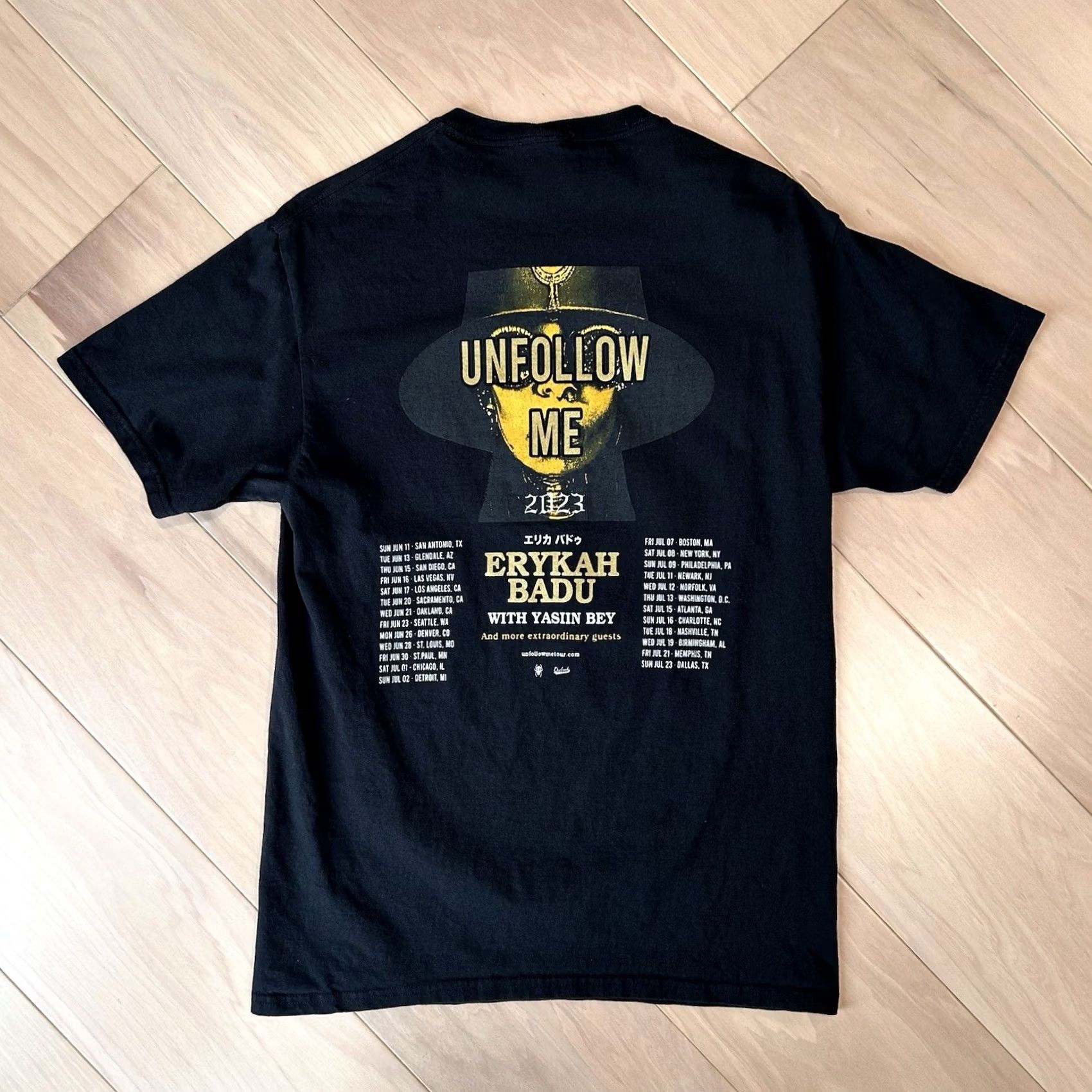 Vintage Erykah Badu Shirt Unfollow Me 2023 Tour Black T-Shirt Short Sleeve Size Small Size US S / EU 44-46 / 1 - 2 Thumbnail
