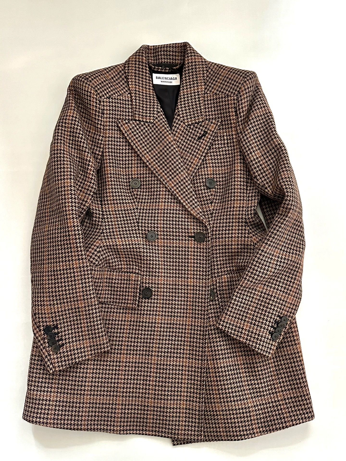 Balenciaga Balenciaga Classic Plaid Brown Coat - dmc Size US S / EU 44-46 / 1 - 1 Thumbnail
