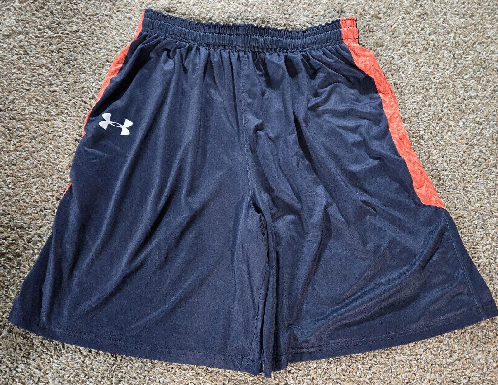Under Armour Blue, Orange And White Under Armour Shorts With Pockets L Size US 34 / EU 50 - 1 Thumbnail