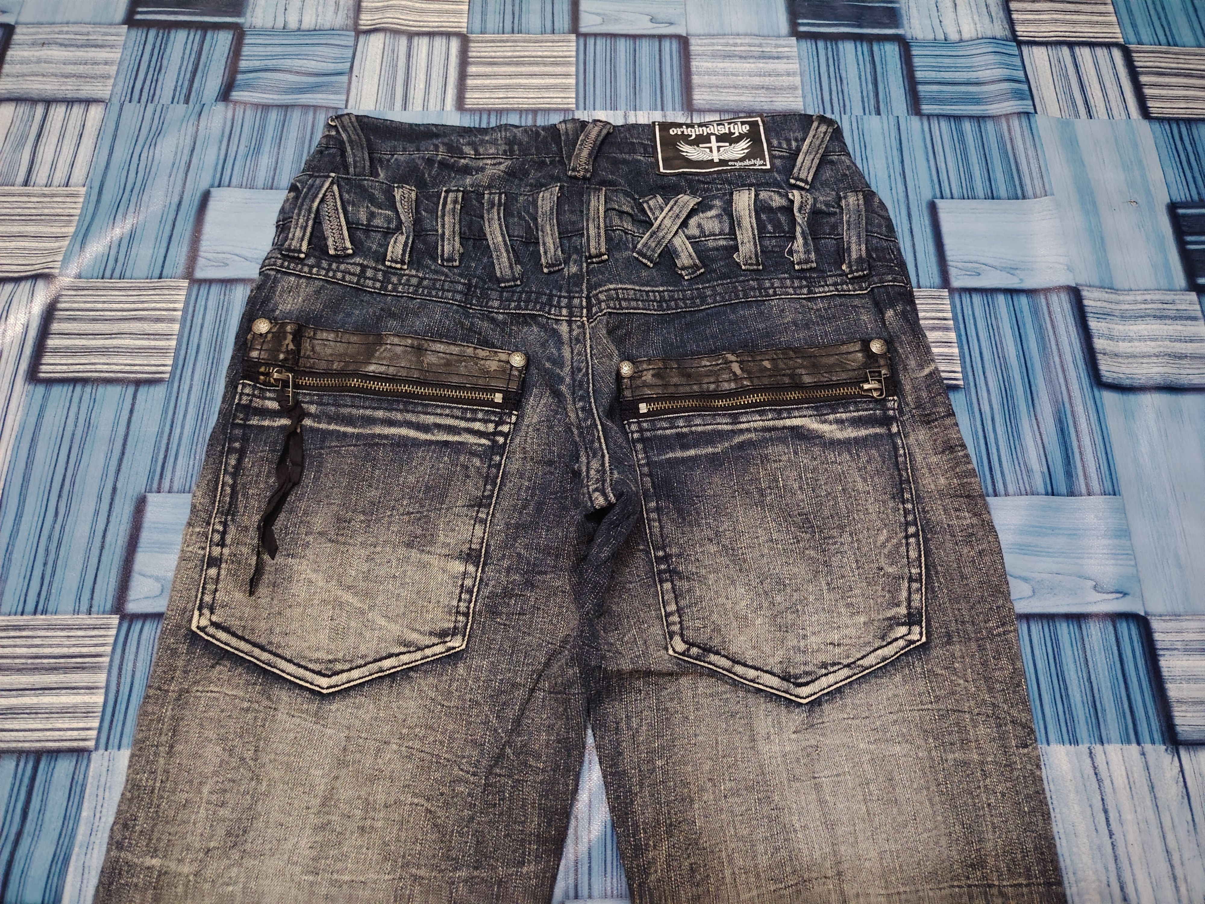 Who Decides War Japanese Originalstyle Double Waist Distressed jeans Patches Size US 30 / EU 46 - 19 Thumbnail