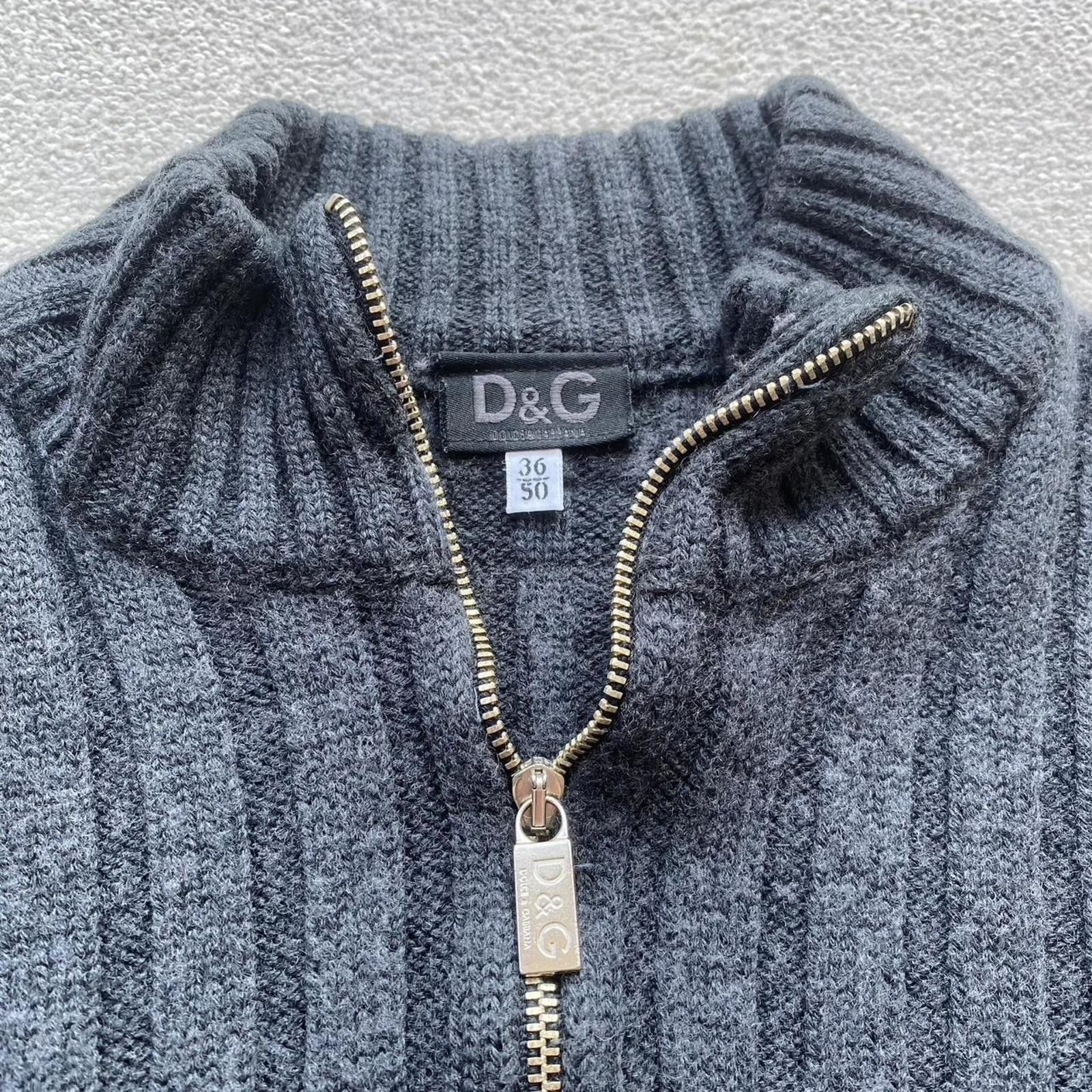 Dolce & Gabbana Dolce & Gabbana D&G Vintage Merino Wool Zip Up Sweater Size US XS / EU 42 / 0 - 4 Thumbnail
