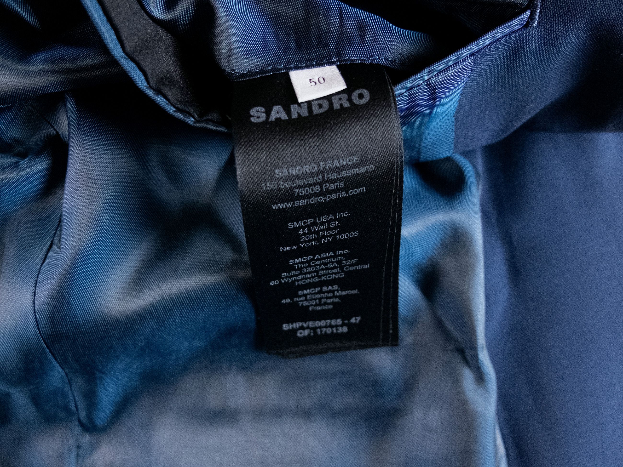 Sandro SANDRO Paris blue wool classic fit suit jacket 50 Large Size 40R - 8 Thumbnail