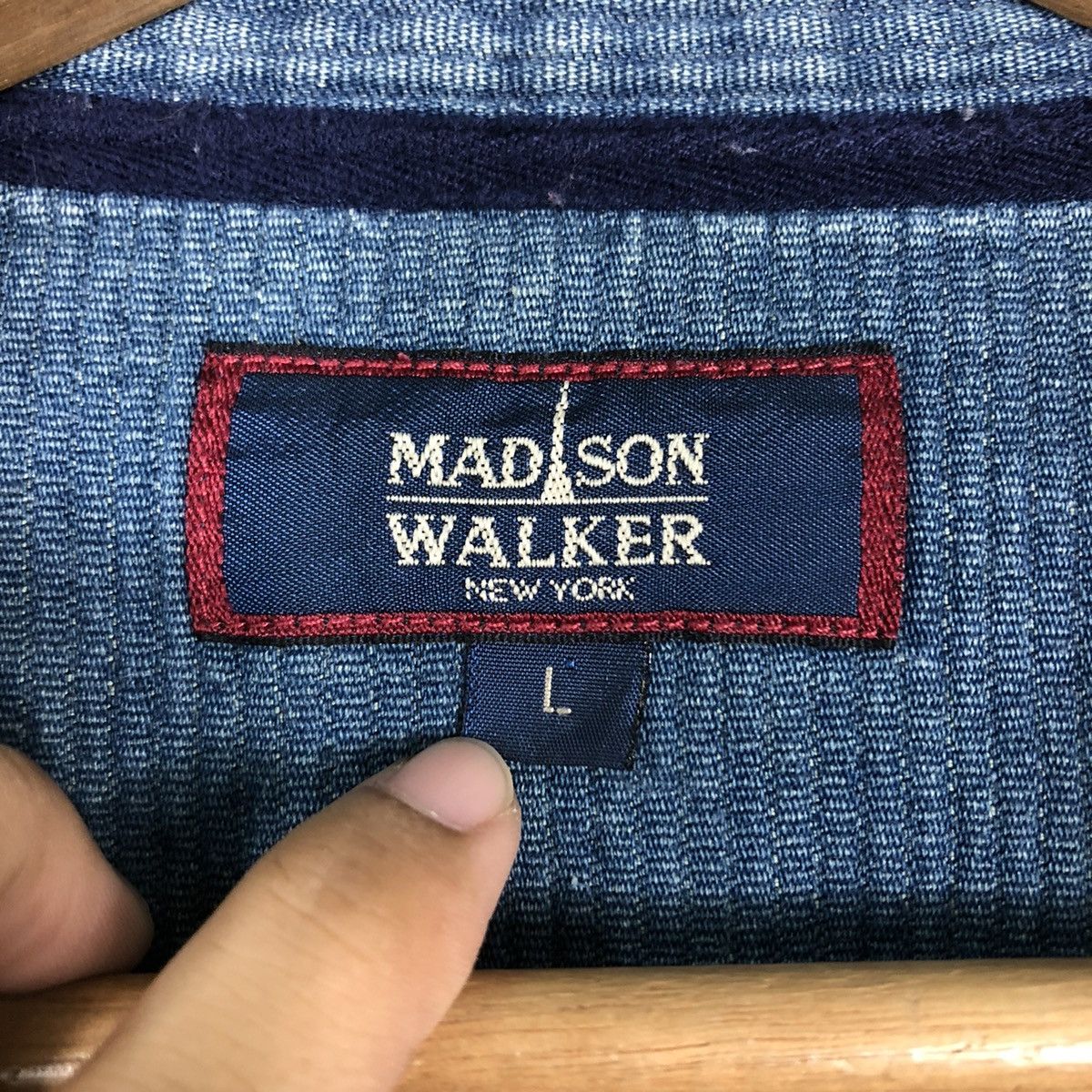 Japanese Brand 📌VINTAGE INDIGO WORK CHORE JACKET MADISON WALKER JAPAN Size US L / EU 52-54 / 3 - 17 Thumbnail