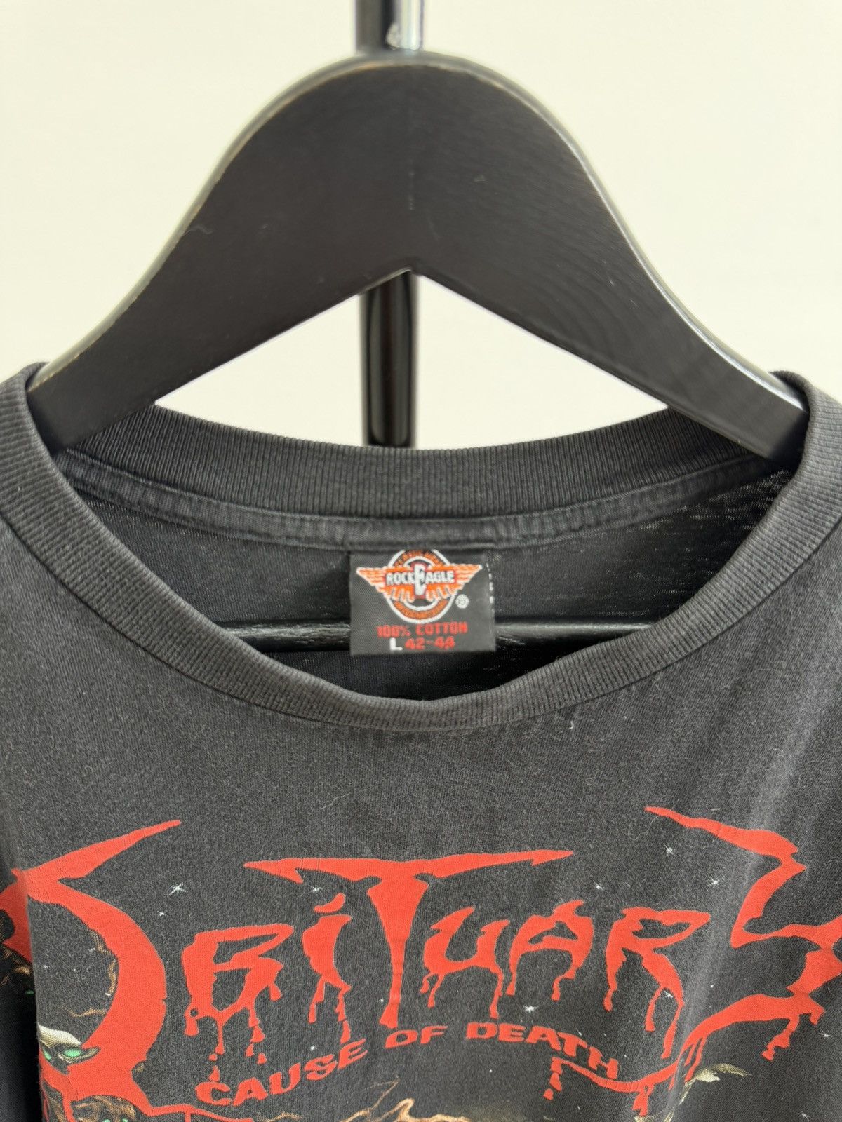 Band Tees Vintage Obituary Cause Of Death Pile Of Skull Band T-Shirt Size US M / EU 48-50 / 2 - 7 Thumbnail