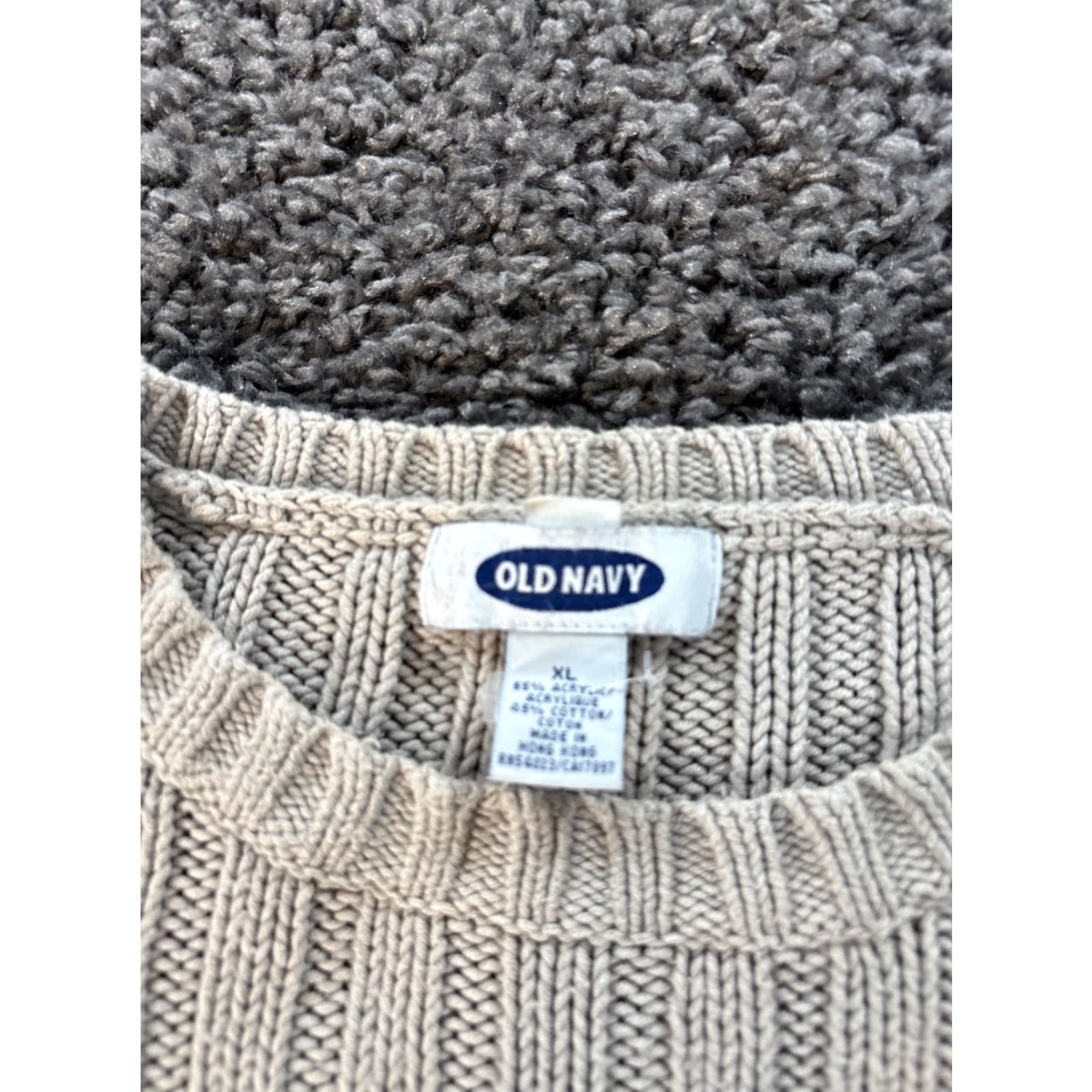 Old Navy VINTAGE Old Navy Stripe Knit Sweater Mens L Black 90s Crew Neck Fisherman Ribbed Pullover Size US L / EU 52-54 / 3 - 4 Thumbnail