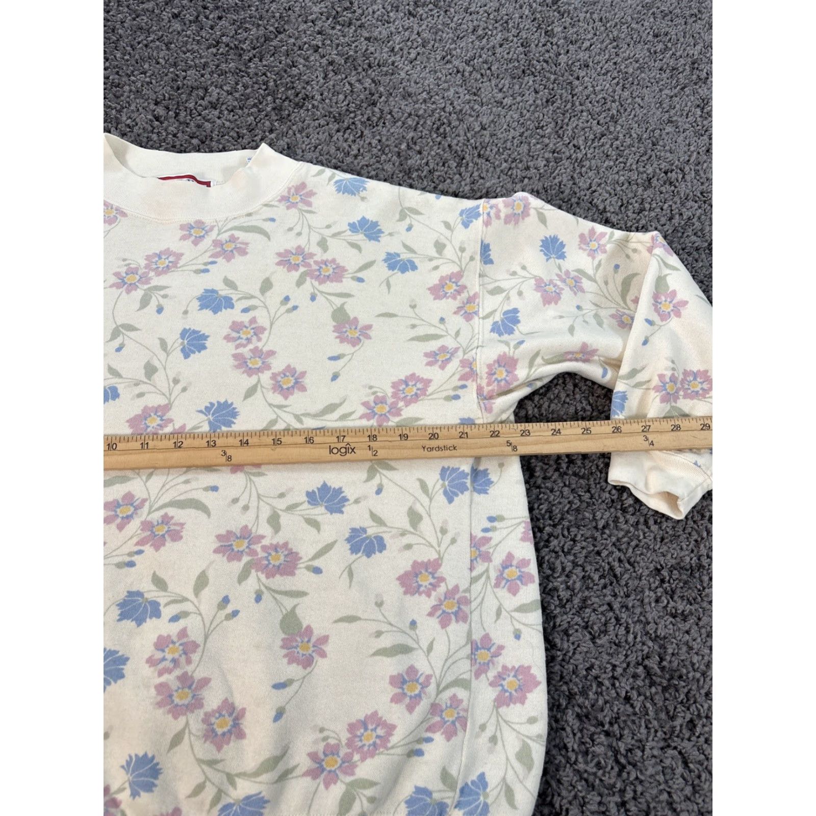 Vintage VINTAGE Pacer Sweatshirt Womens Medium Floral Pastel Grandma Cottage 80s Size M / US 6-8 / IT 42-44 - 3 Thumbnail