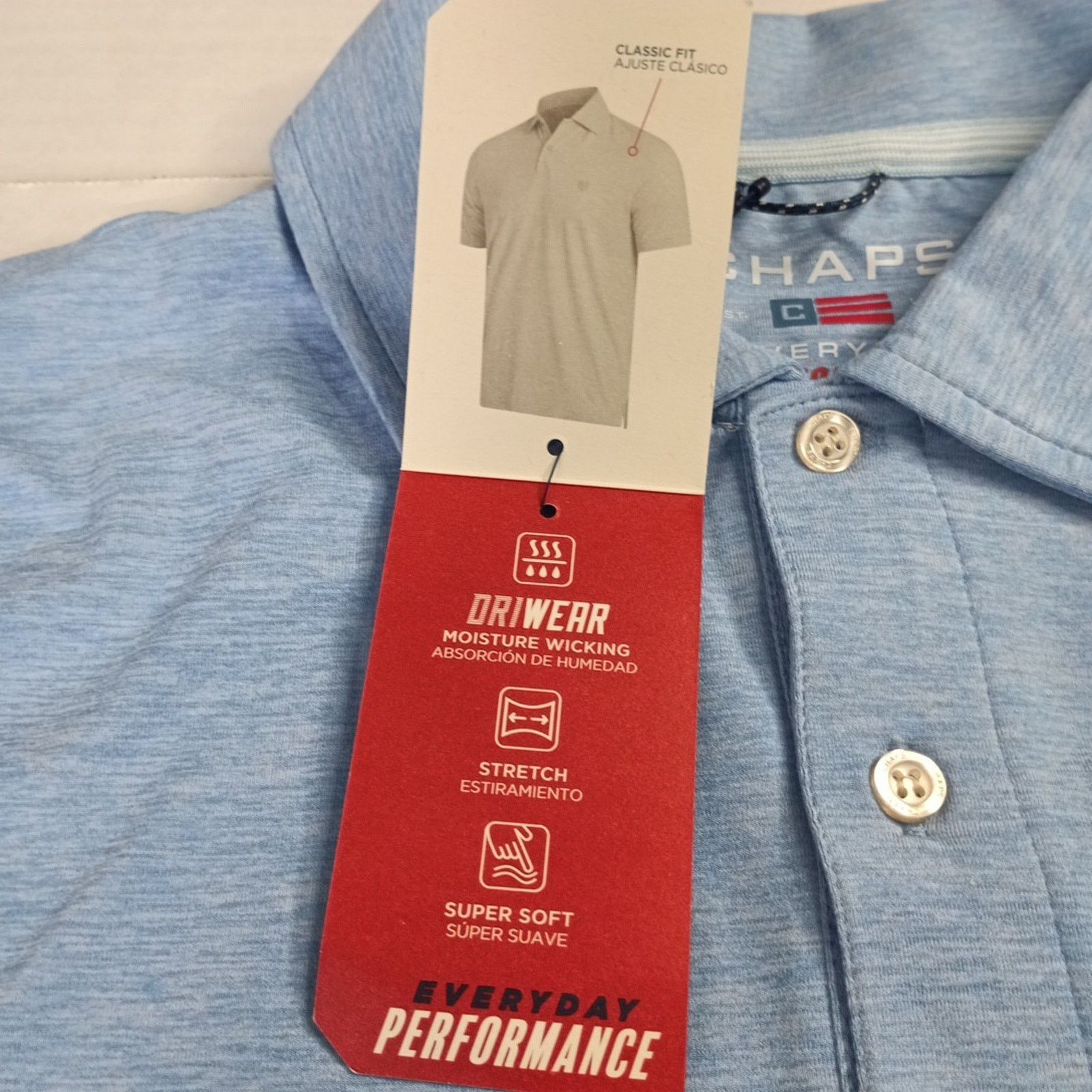 Chaps Chaps Everyday Performance Polo Shirt Men's Size L Blue Size US L / EU 52-54 / 3 - 4 Thumbnail