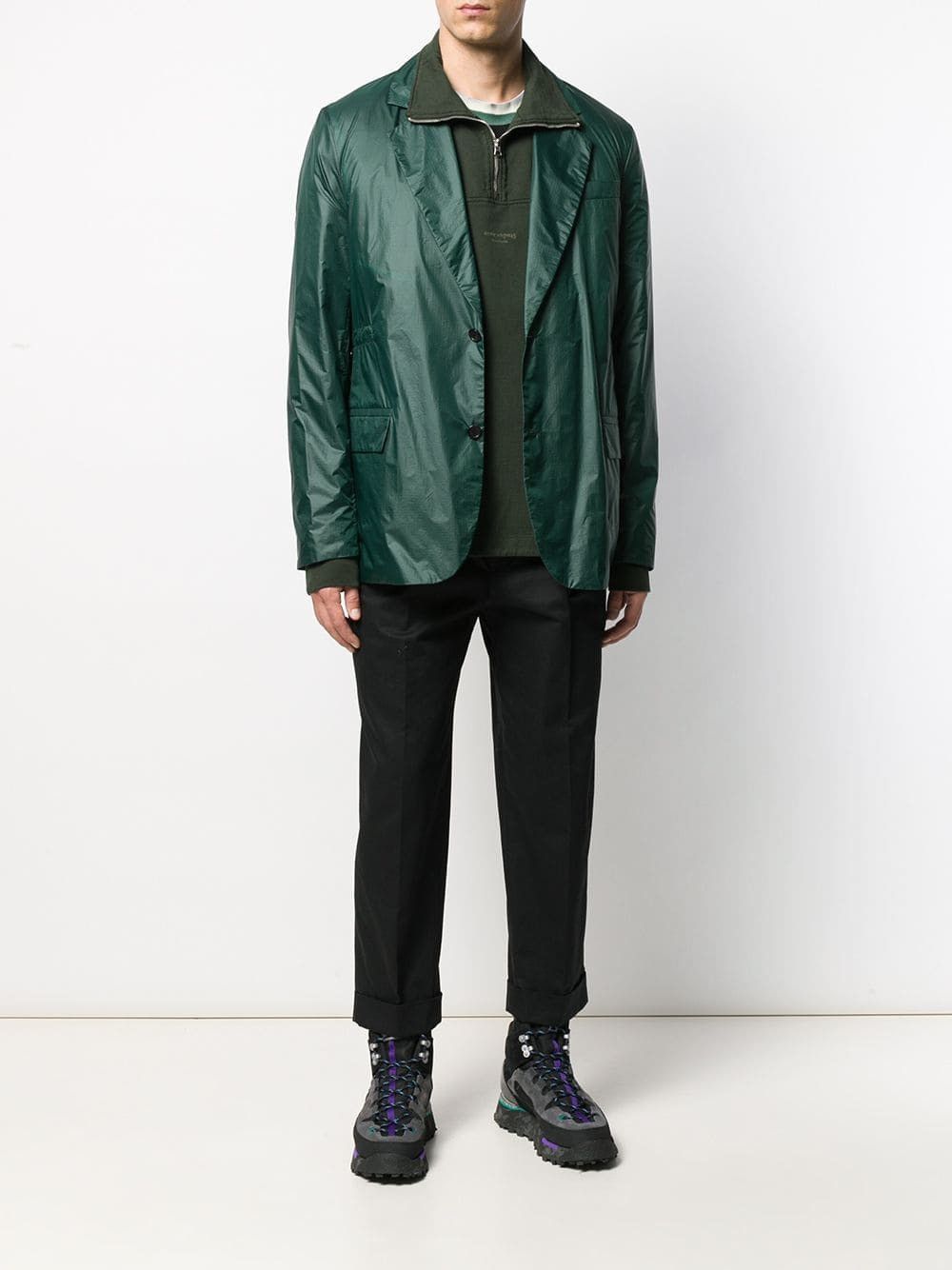 Acne Studios $590 - 50/L - Nylon Rip Suit Jacket - Green Size US L / EU 52-54 / 3 - 3 Thumbnail