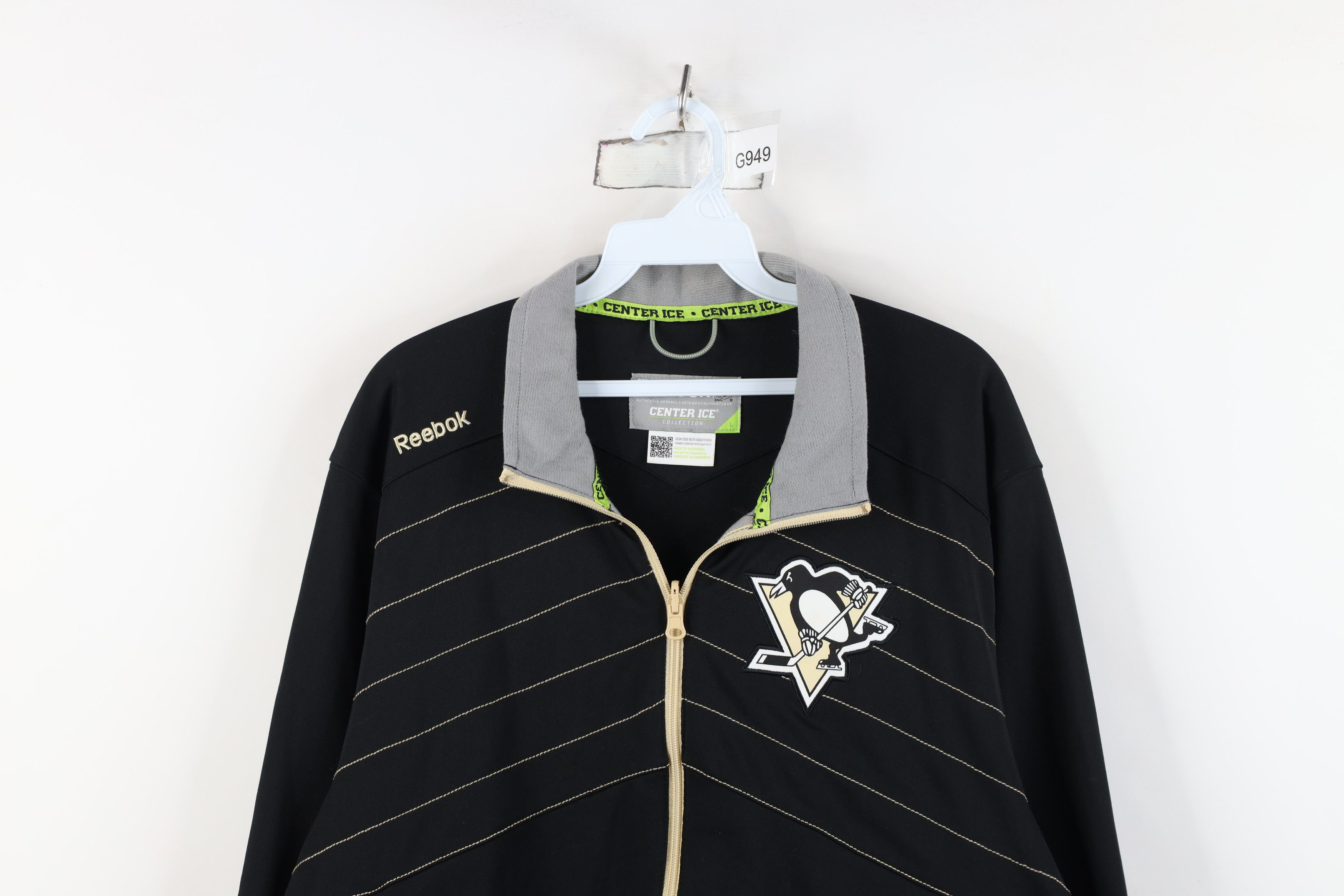 Reebok Reebok Center Ice Penguins Hockey Full Zip Jacket Black Size US L / EU 52-54 / 3 - 2 Thumbnail