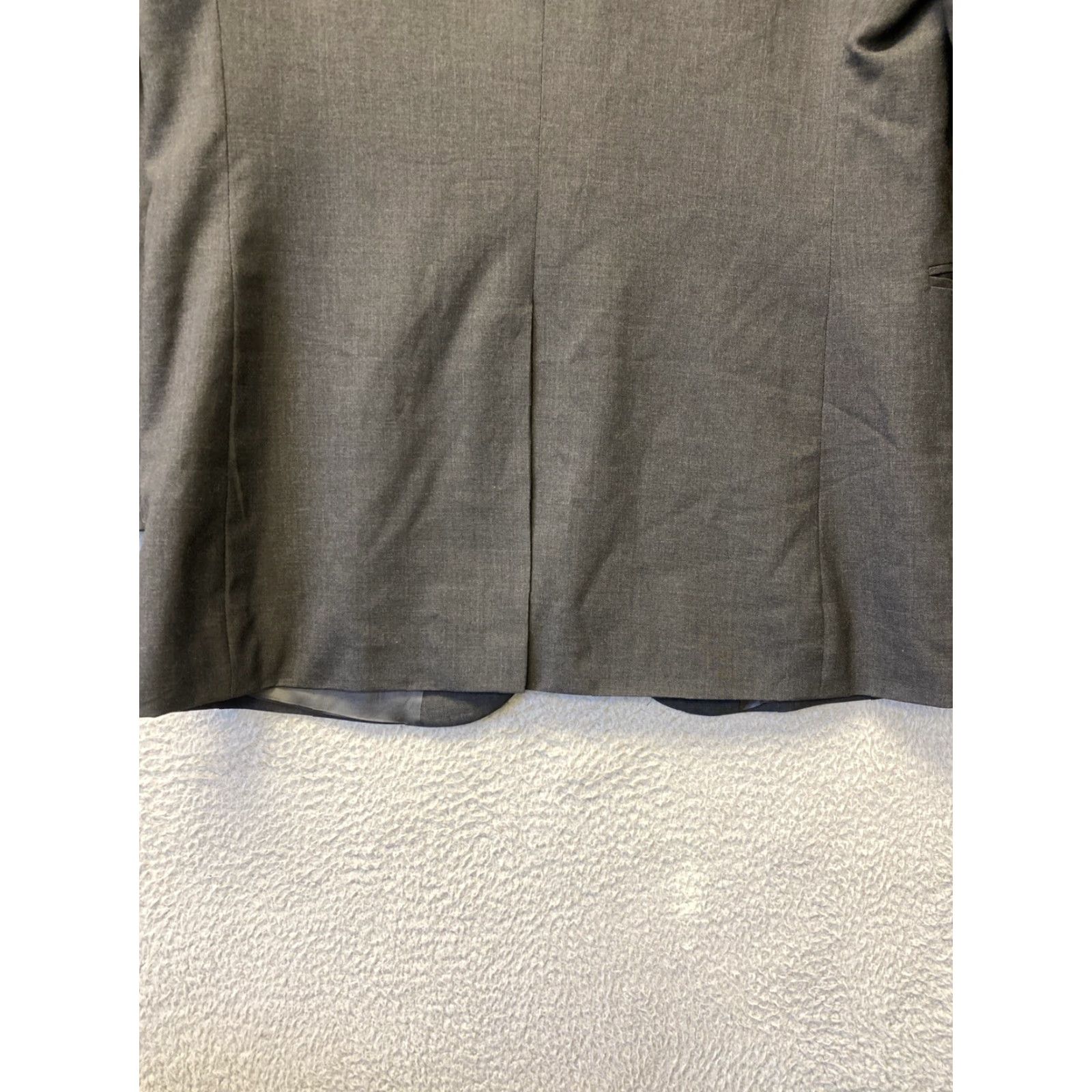 Vintage Jos A Bank Suit Jacket 42L Gray Wool Solid Luxury Governor? Size 42L - 7 Thumbnail