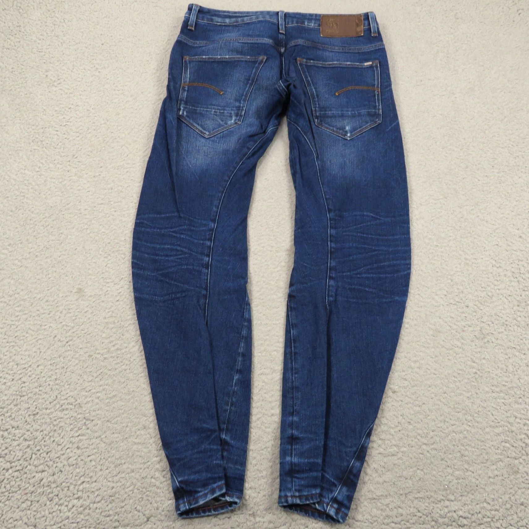 G-Star G Star Raw Jeans Men 32x32 ARC 3D Slim Dark Wash Indigo Fades Button Fly Stretch Jeans 32 Slim Blue Mens Size US 32 / EU 48 - 2 Thumbnail