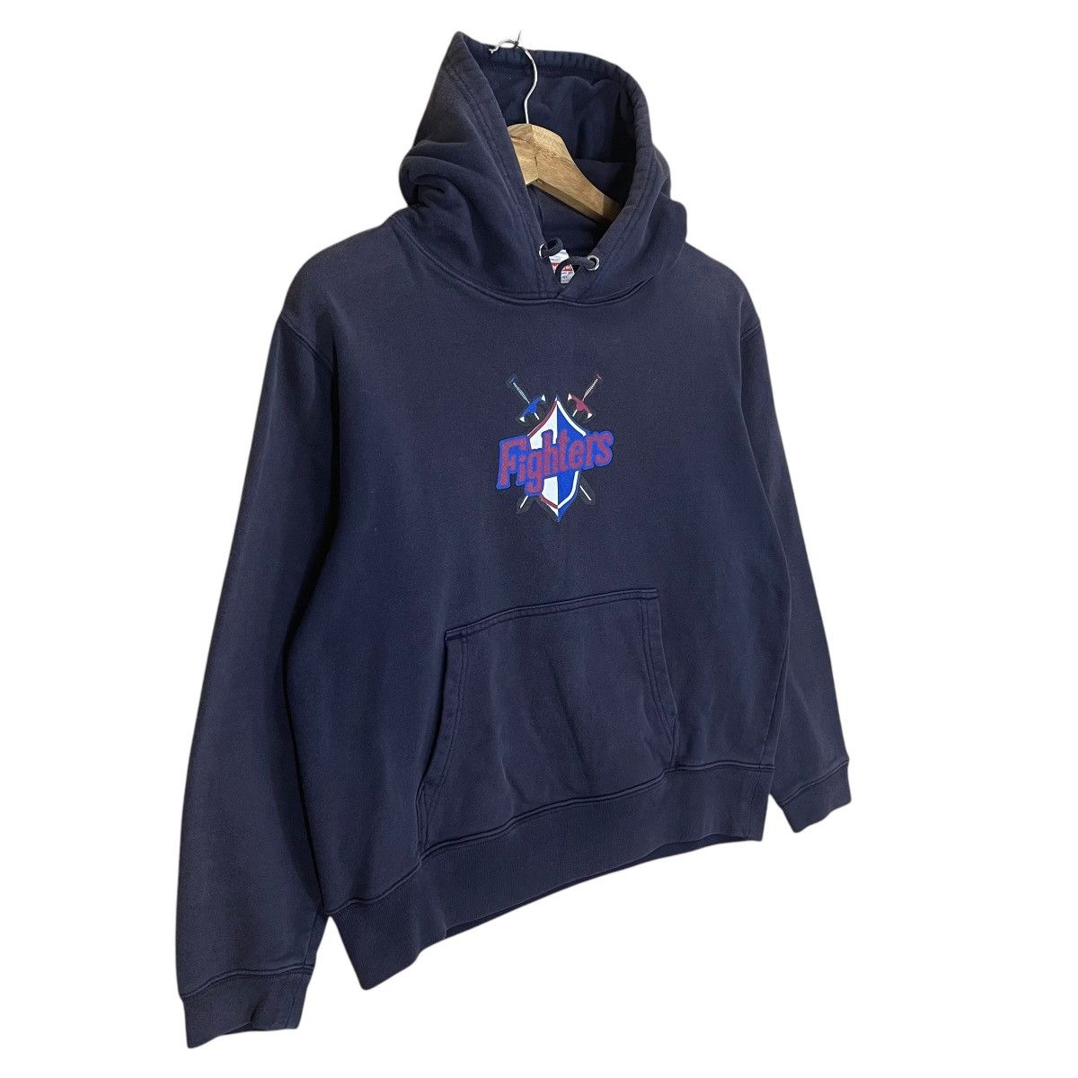Japanese Brand FIGHTER BIG LOGO PULLOVER HOODIE Size US M / EU 48-50 / 2 - 2 Thumbnail