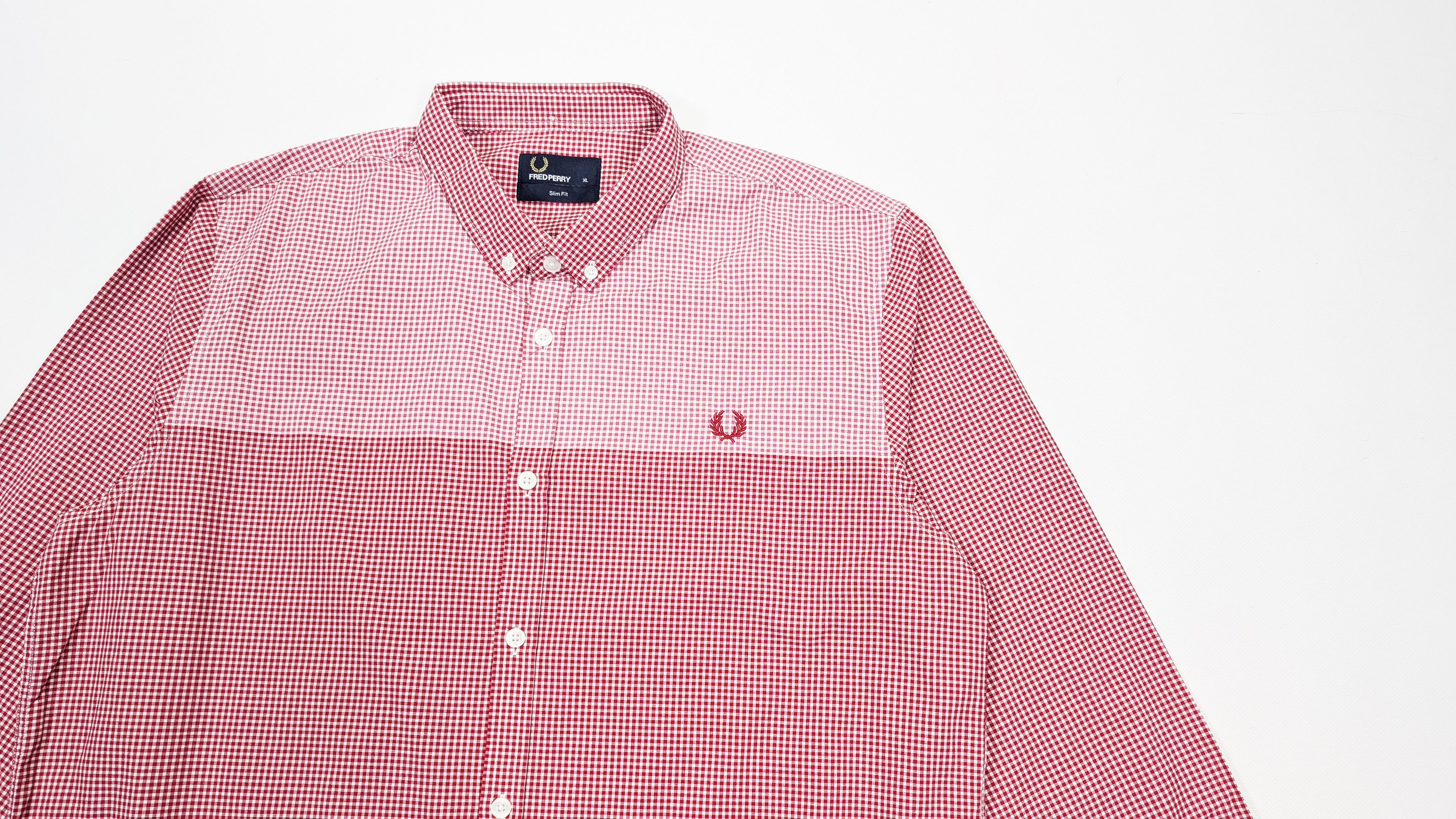 Fred Perry Fred Perry Checkered Long Sleeve Cotton Shirt Size XL Size US XL / EU 56 / 4 - 2 Thumbnail