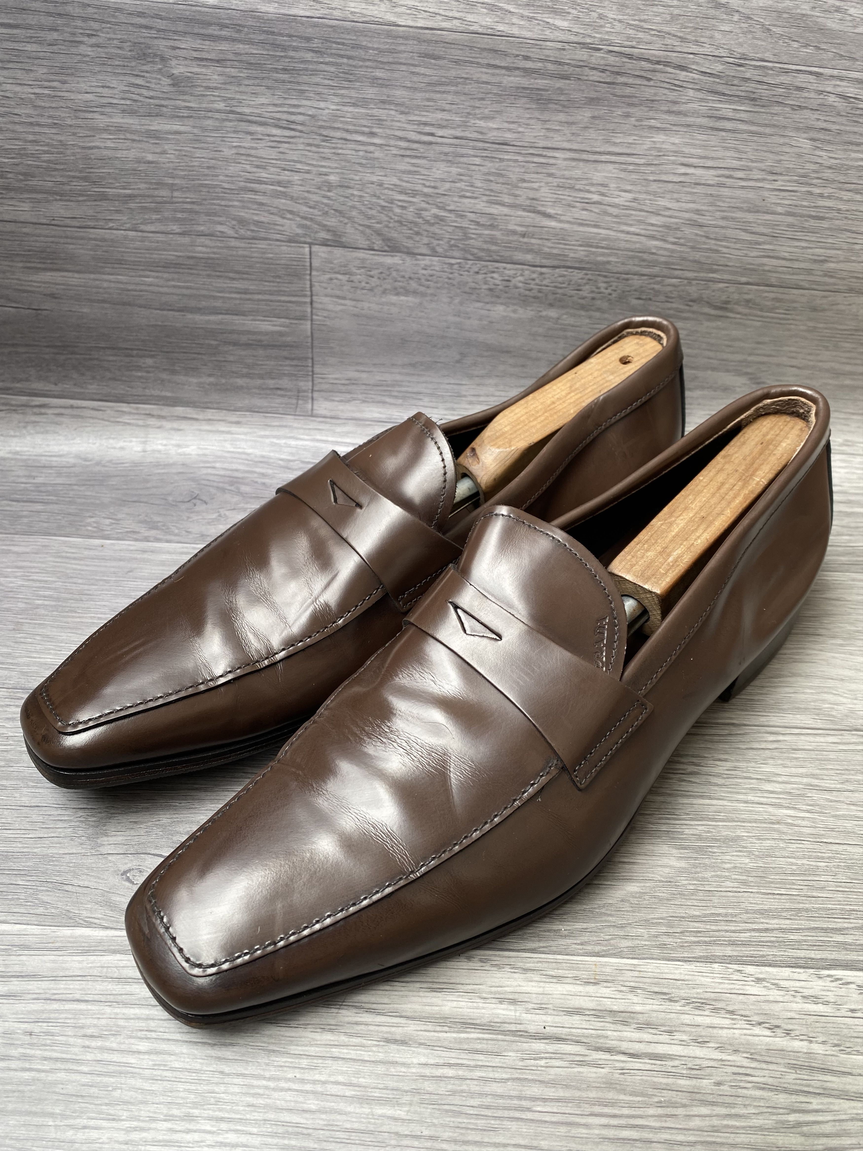 Prada Prada brown penny loafers dress shoes sz uk 10 Size US 11 / EU 44 - 11 Thumbnail