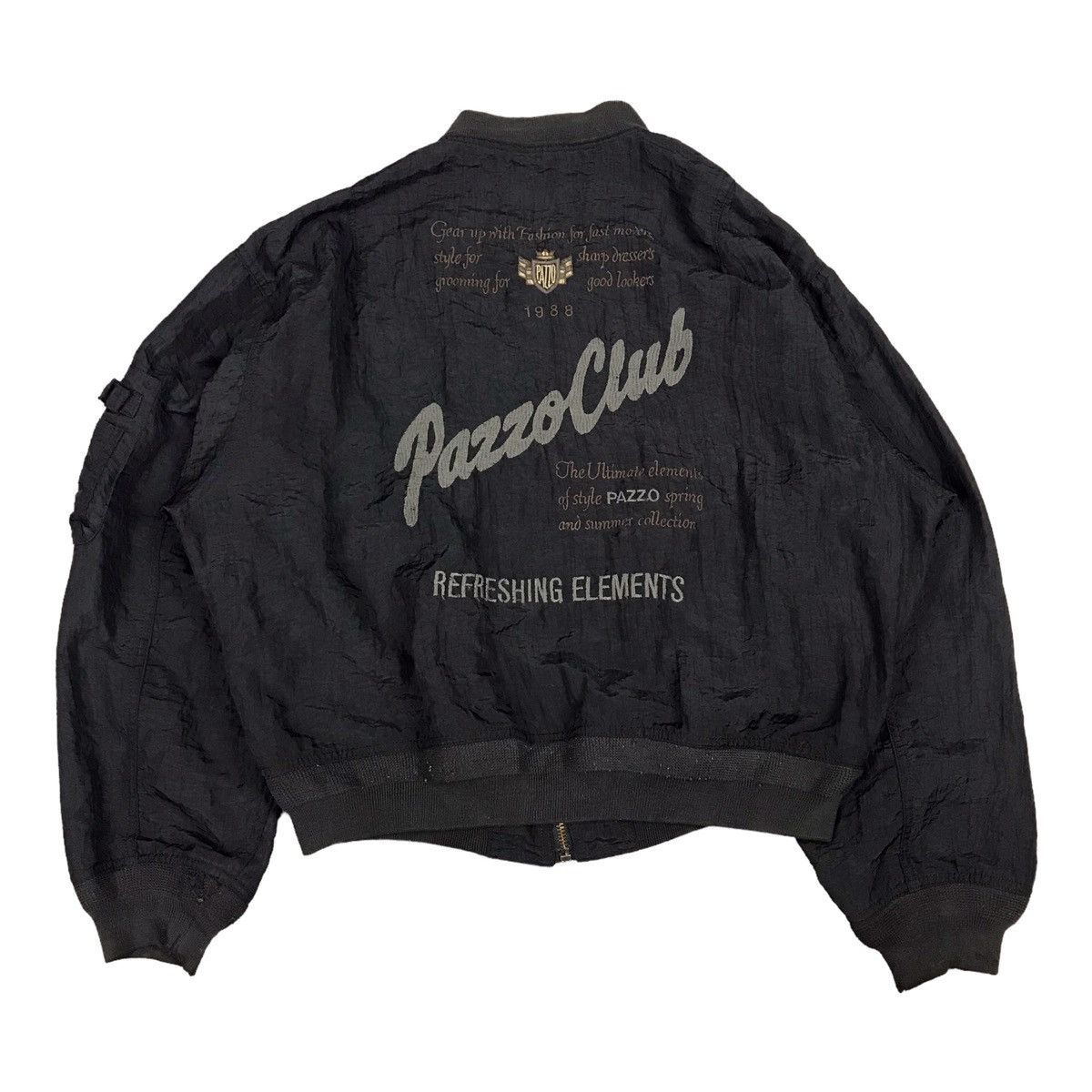 Japanese Brand PAZZO CLUB JAPANESE EMBROIDERY LOGO MA-1 STYLE JACKET Size US M / EU 48-50 / 2 - 1 Thumbnail
