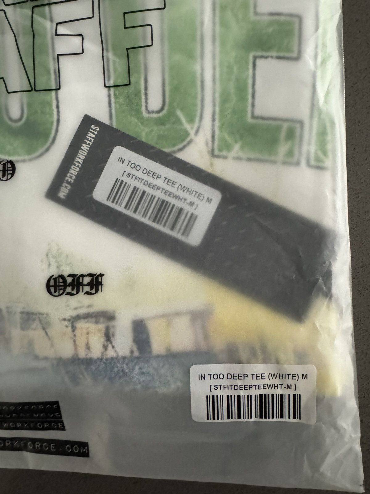 STAFF WORKFORCE STAFF WORKFORCE IN TOO DEEP T thrashed suboxone suicideboys Size US M / EU 48-50 / 2 - 7 Thumbnail