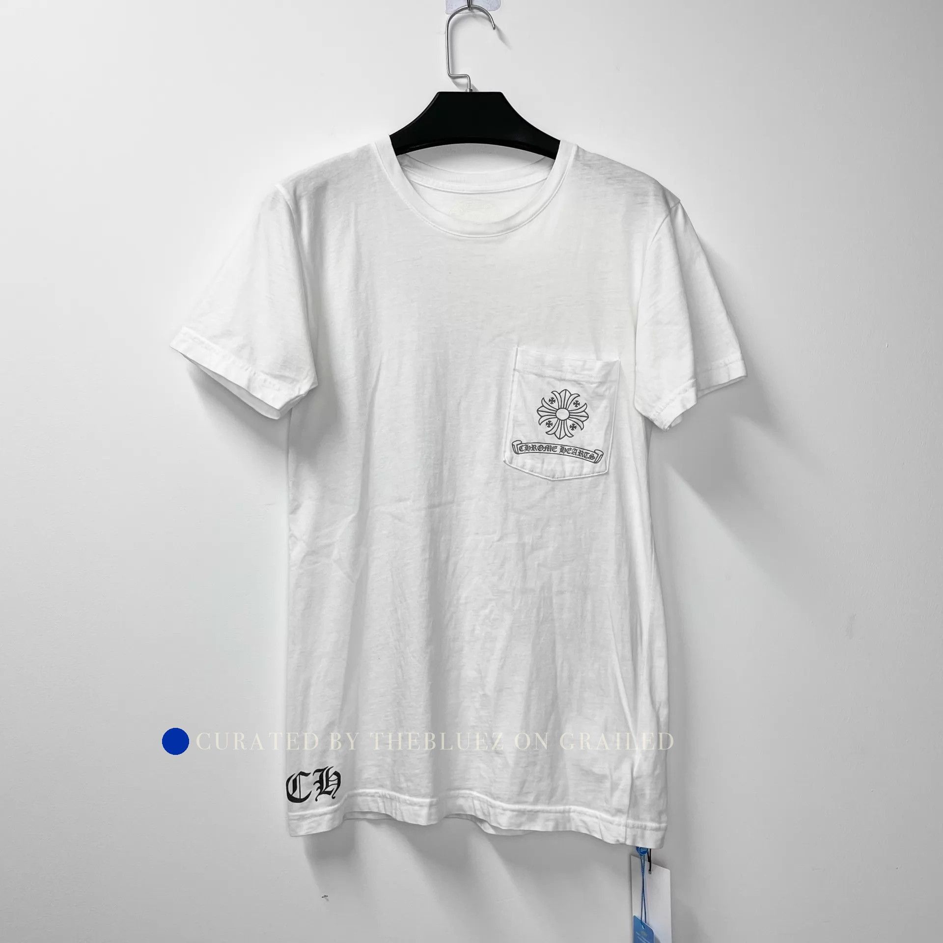 Chrome Hearts Chrome Hearts White Blue Triple Cross T-Shirt | Grailed
