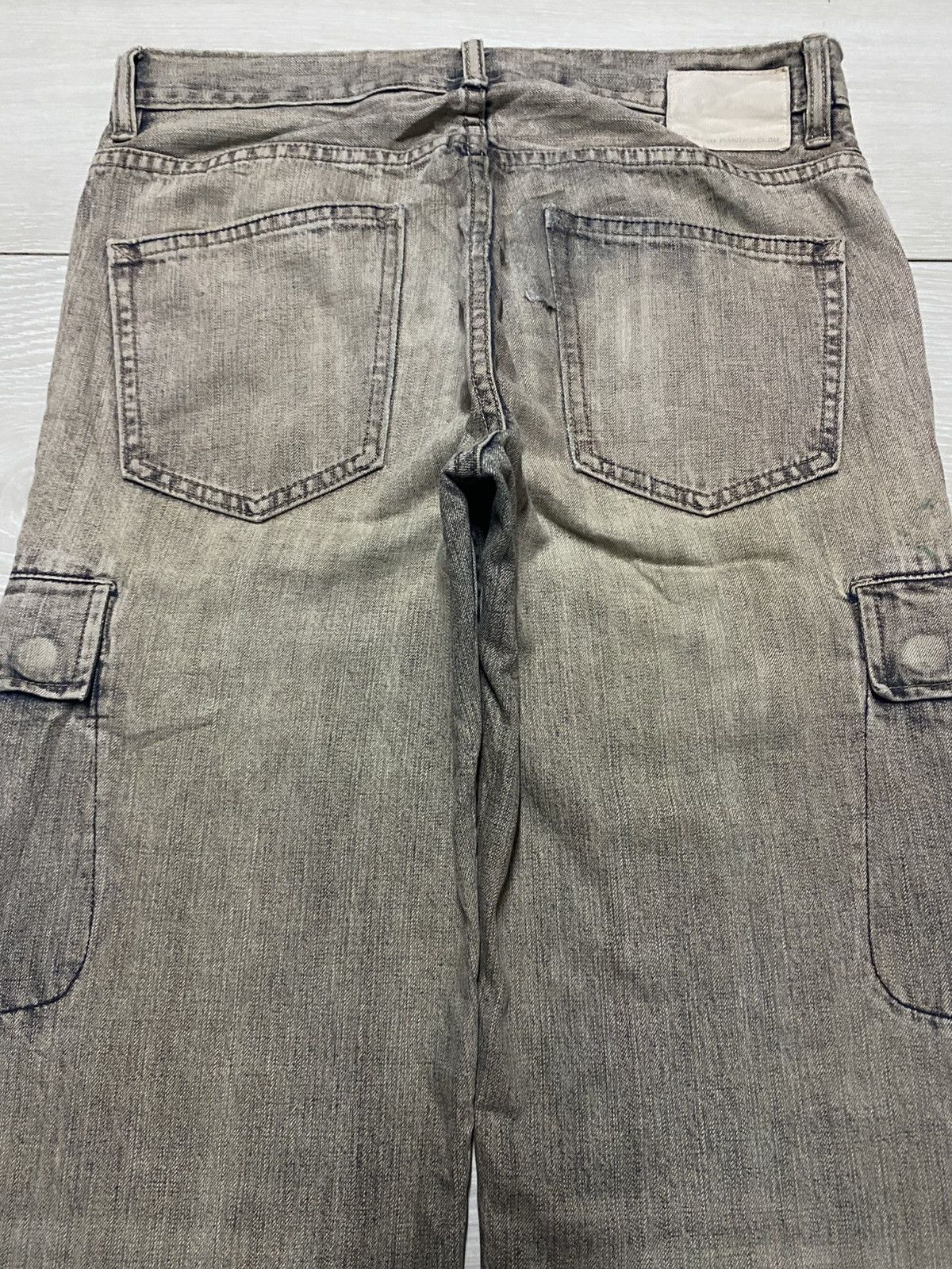 Gap × Yeezy Vintage Gap Cargo Denim Distressed Loose Jeans Size US 31 - 4 Thumbnail