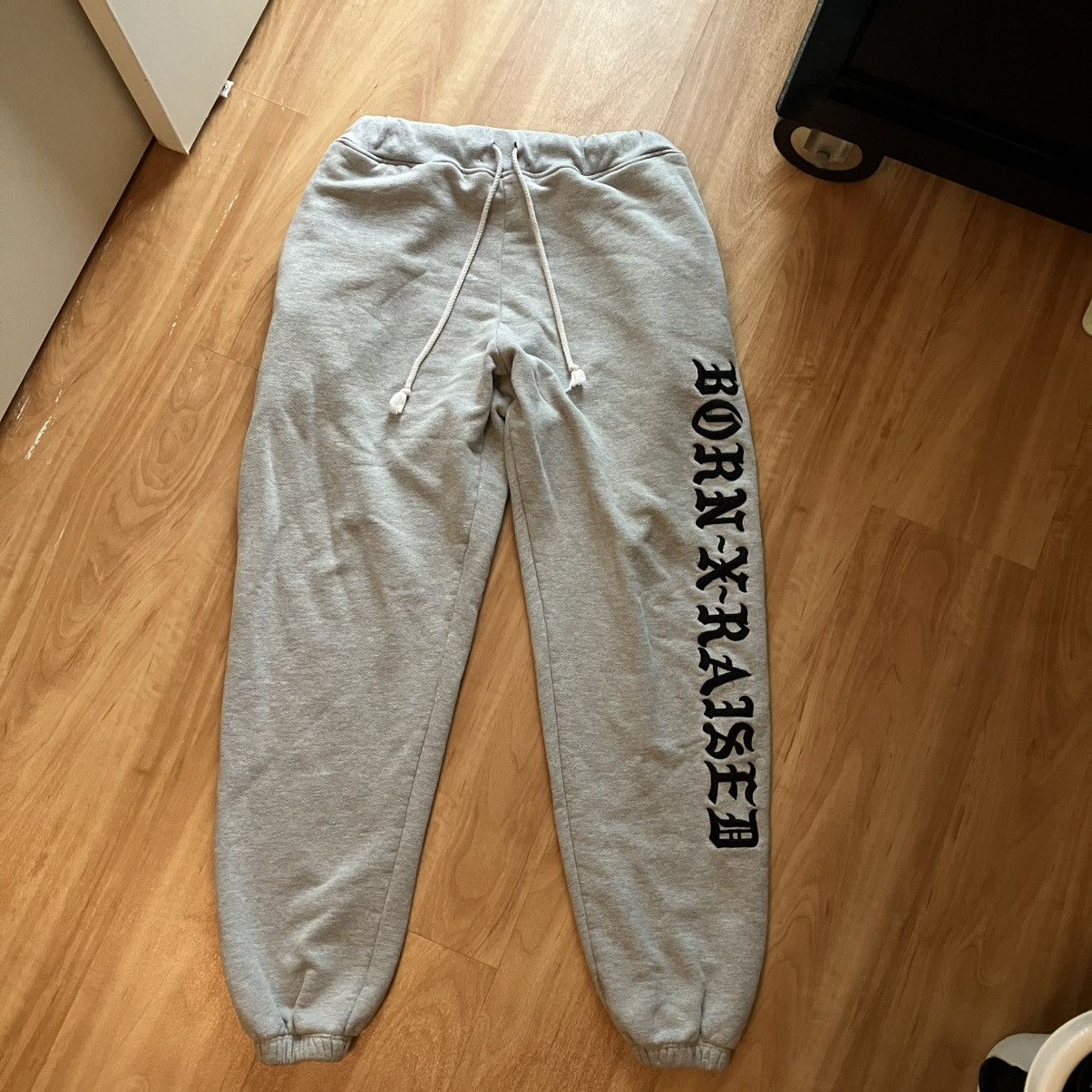 Born X Raised Born x Raised Embroidered Grey Tonal Sweatpants Size US 30 / EU 46 - 1 Thumbnail
