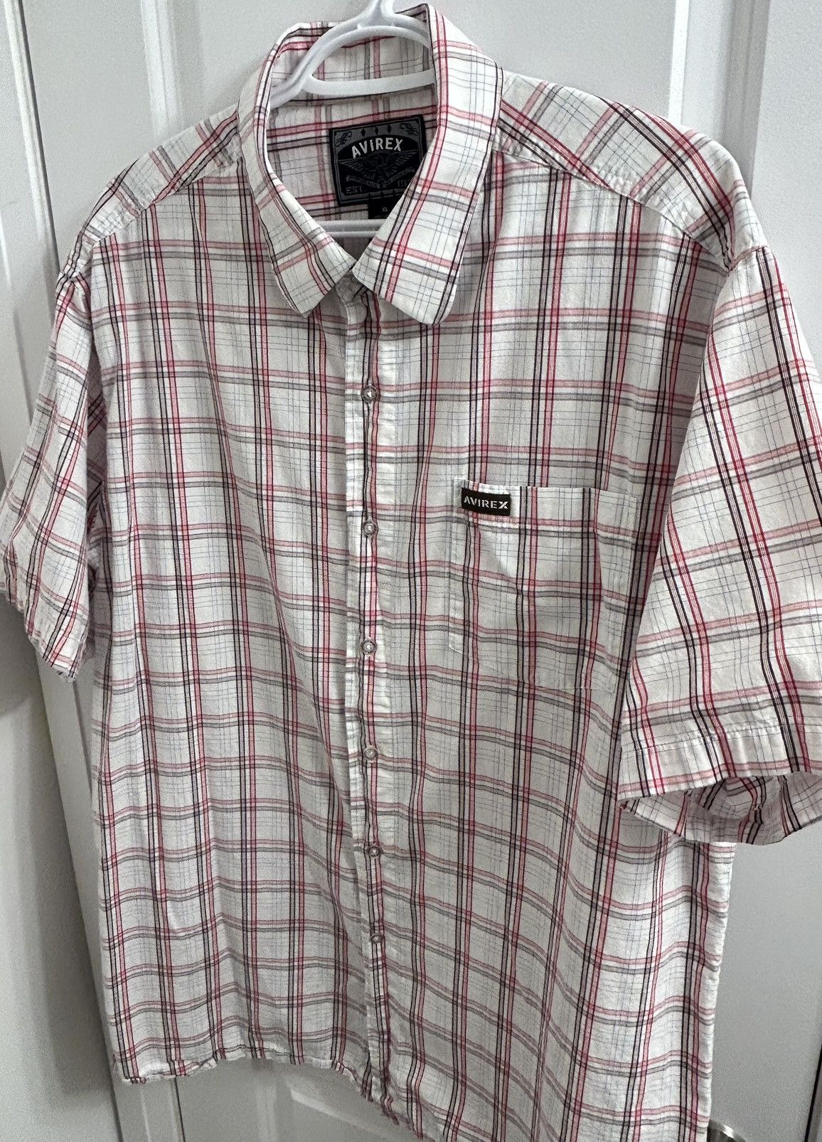Other Avirex Men’s White & Red Plaid Shirt - Size XL Size US XL / EU 56 / 4 - 3 Thumbnail