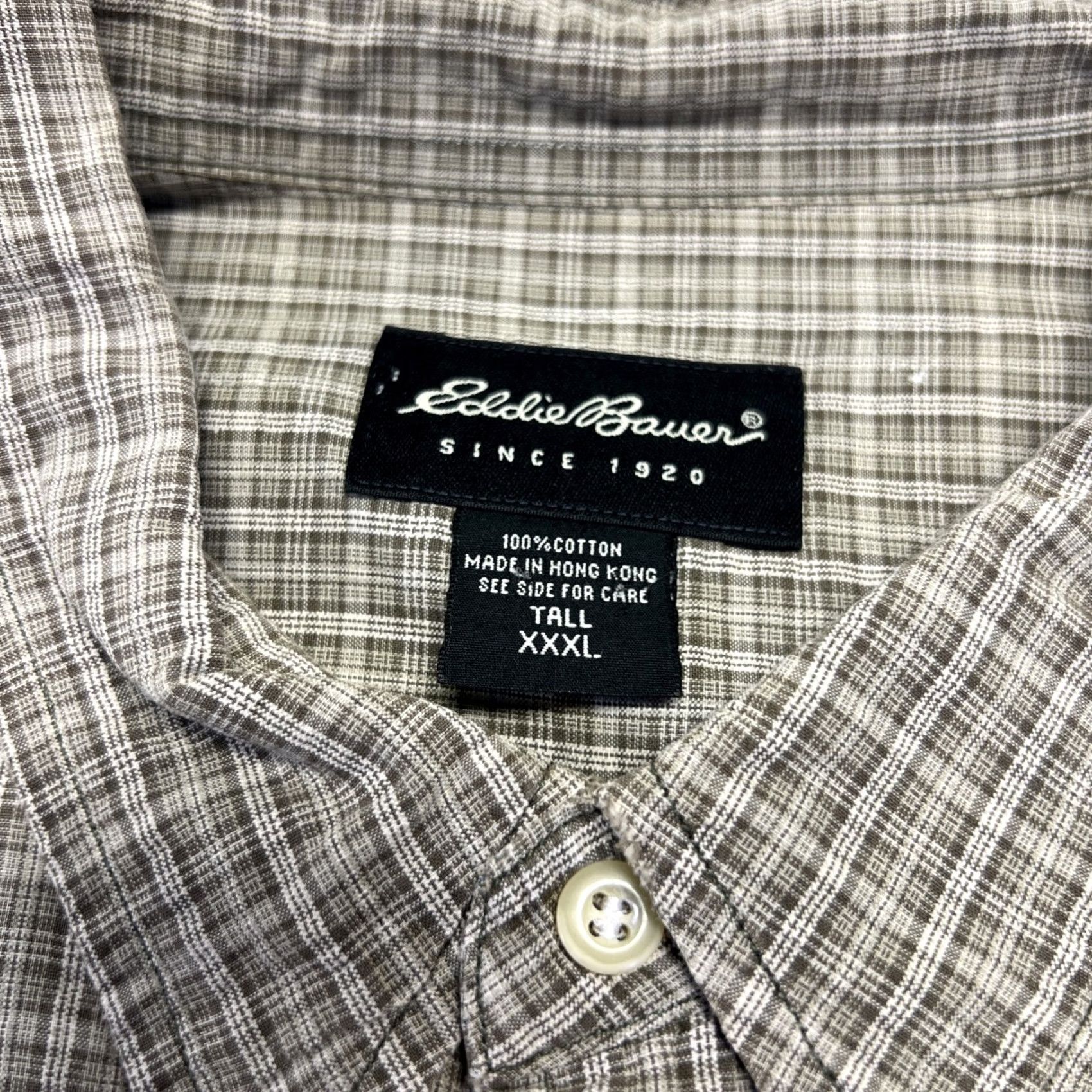 Eddie Bauer VINTAGE Eddie Bauer Plaid Brown Button-Up Shirt Mens 3XL Short Sleeve Button-Up, Hong Kong Size US 39 - 4 Thumbnail