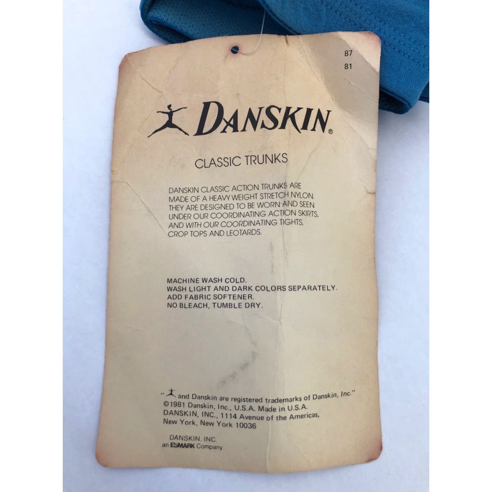 Vintage VINTAGE Danskin Trunks Shirt Women XS Blue 80s Deadstock USA Size ONE SIZE - 4 Thumbnail