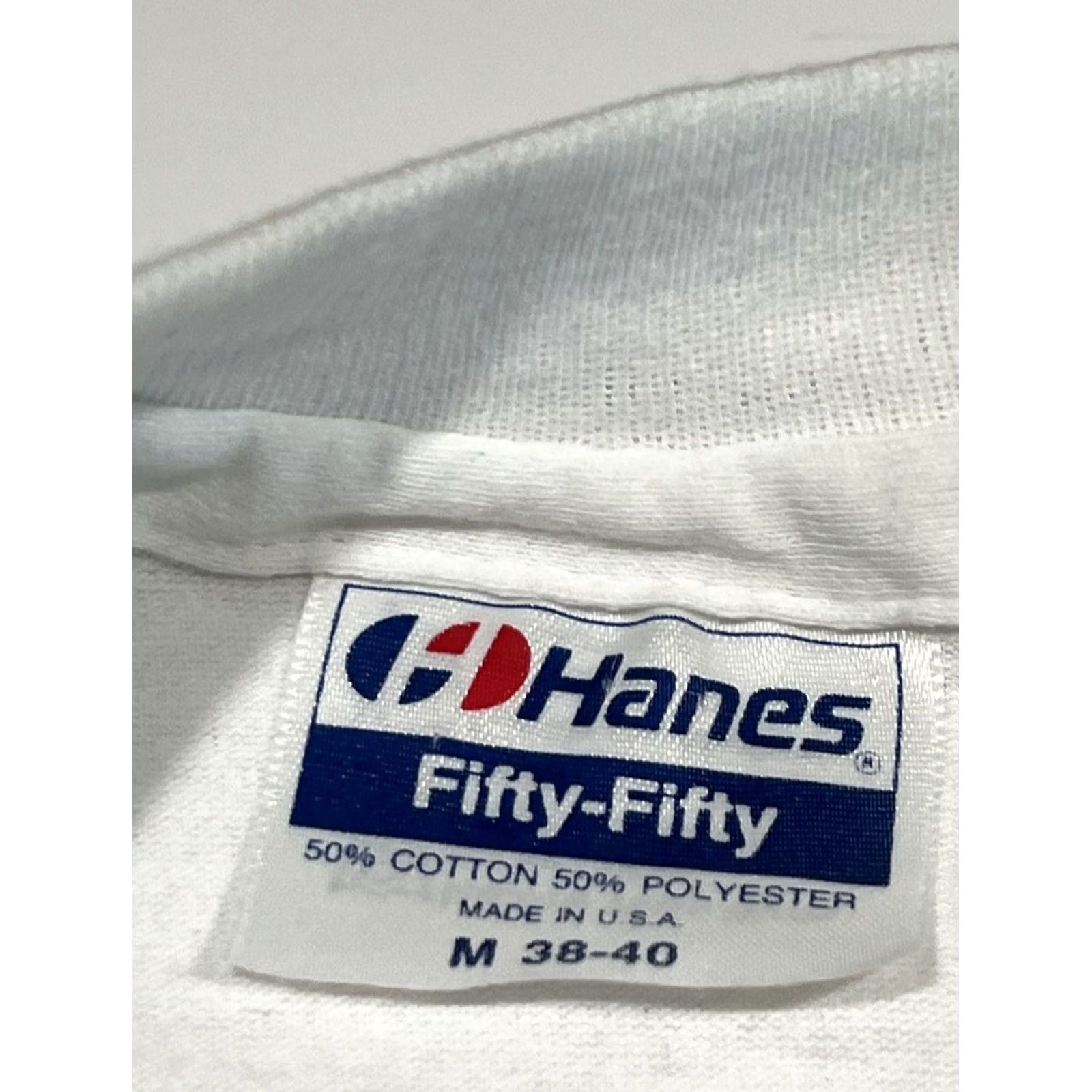 Hanes VINTAGE Regent University Virginia Beach Va Single Stitch Neon Logo T Shirt Men Medium Unisex White 1980s Hanes Graphic Tee Sportswear Beach Size US M / EU 48-50 / 2 - 6 Thumbnail
