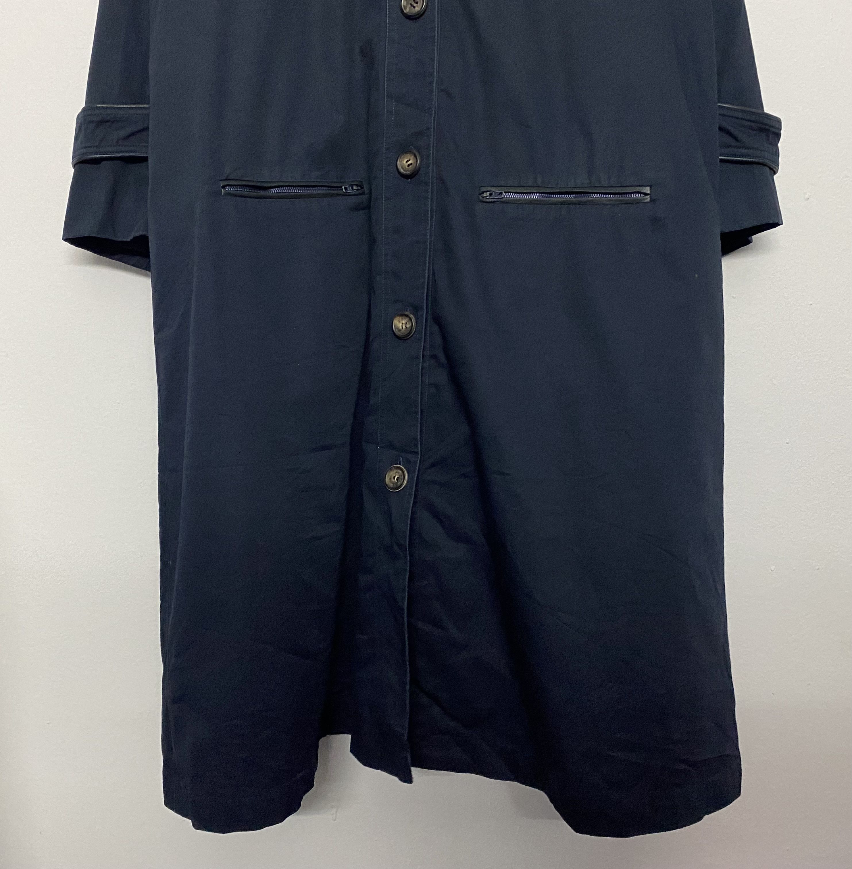 Celine Vintage Celine Trench Coat Dark Navy Long Button Up Jacket Size M / US 6-8 / IT 42-44 - 6 Thumbnail