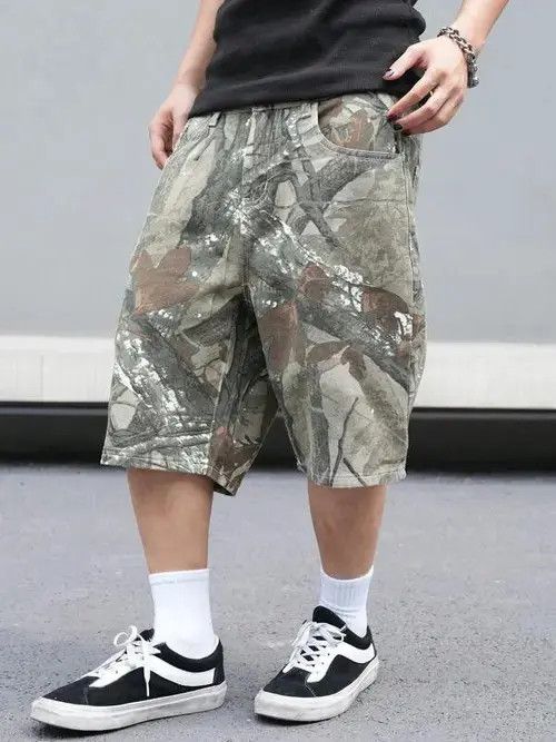 Other Camo Cargo Y2k Shorts Jorts Denim Size US 32 / EU 48 - 6 Thumbnail