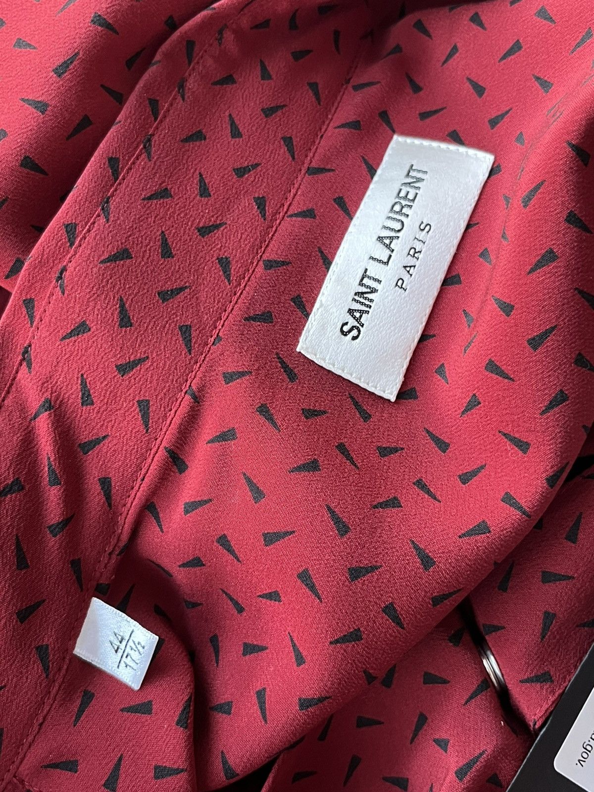 Hedi Slimane × Saint Laurent Paris × Yves Saint Laurent Saint Laurent Runway Premium Silk Western Shirt Brand New Size US XXL / EU 58 / 5 - 18 Thumbnail