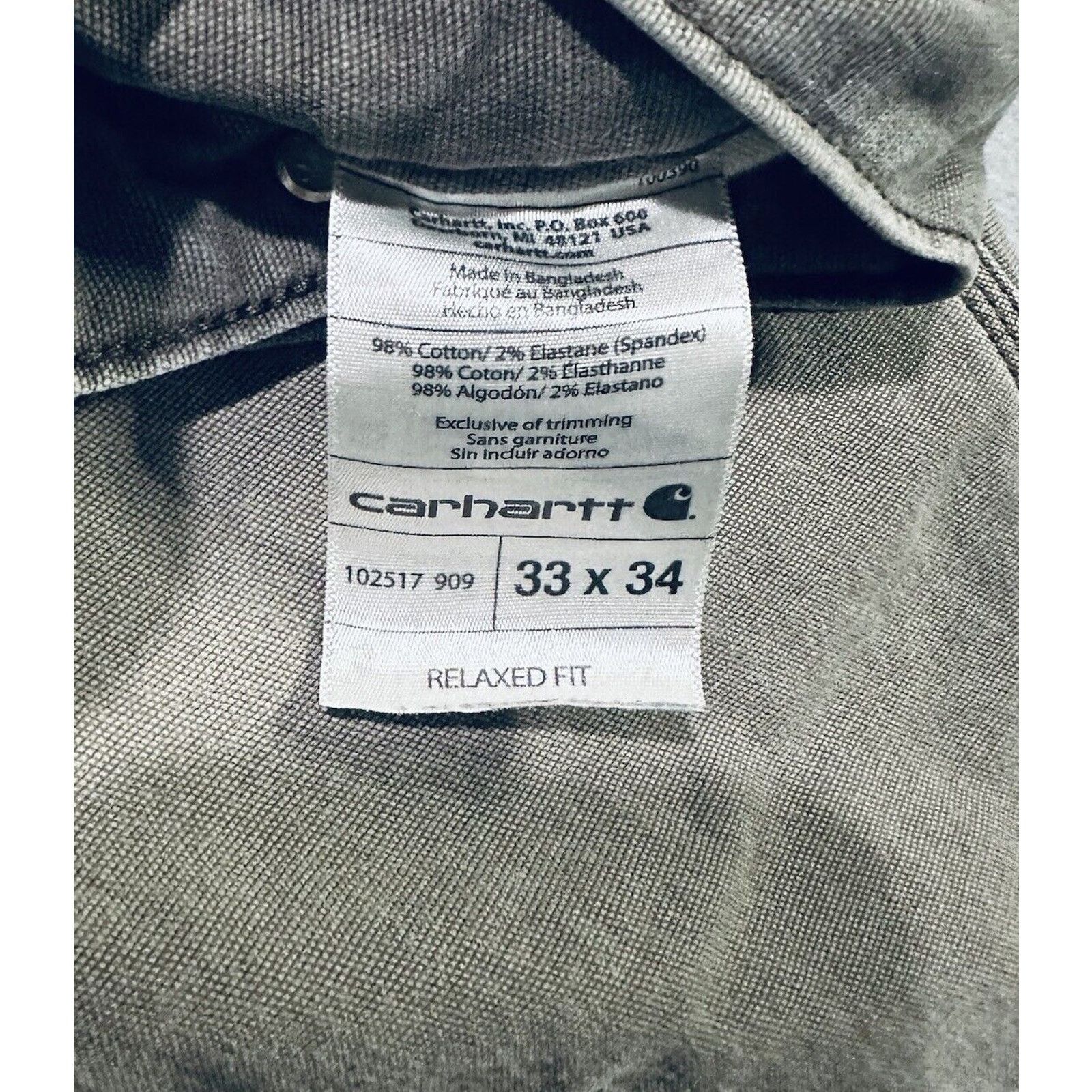 Carhartt Carharrt Pants 33xx34 Carpenter Work Construction Gray Size US 33 - 4 Thumbnail