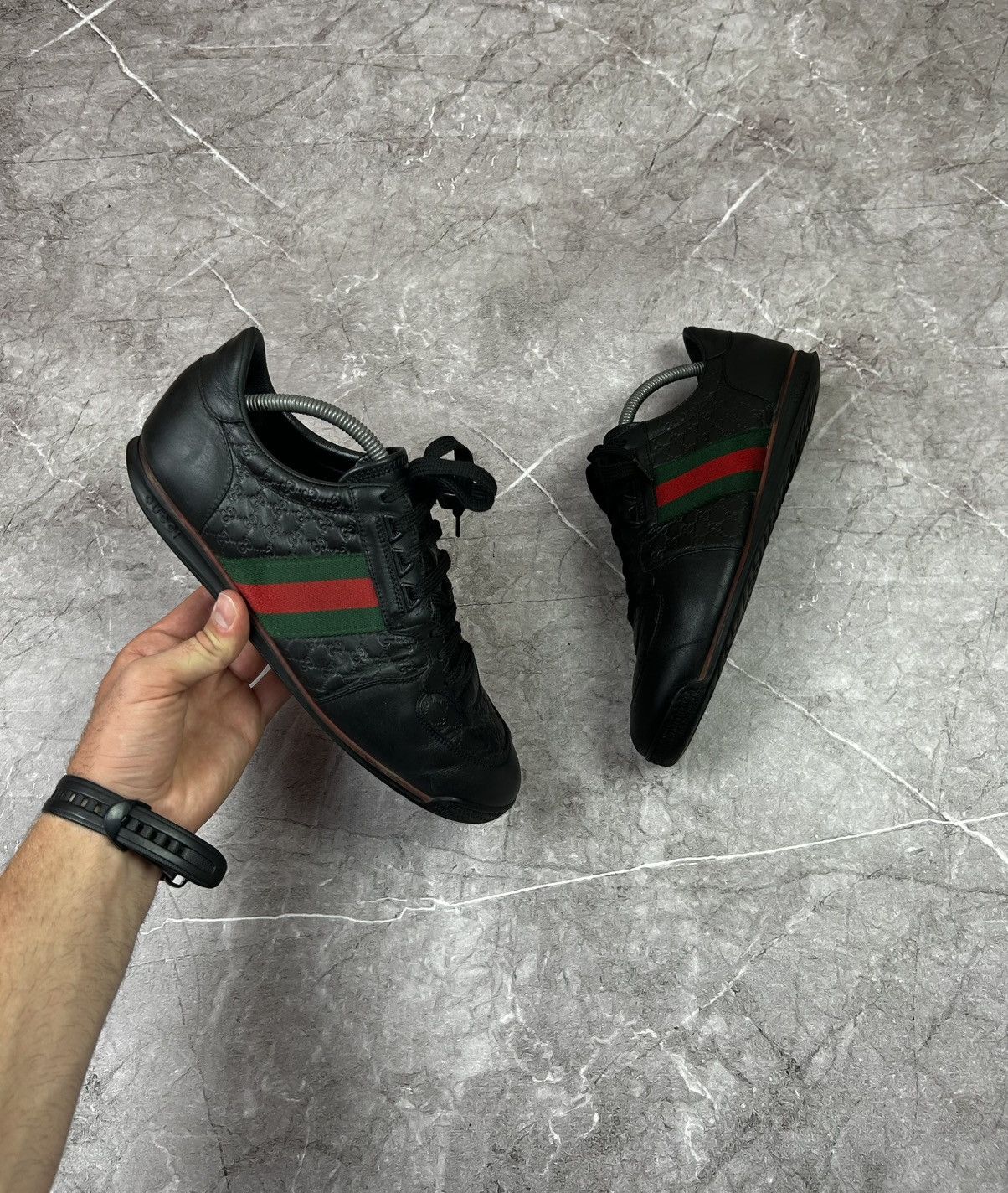 Gucci Gucci monogram leather sneakers Size US 8 / EU 41 - 2 Thumbnail
