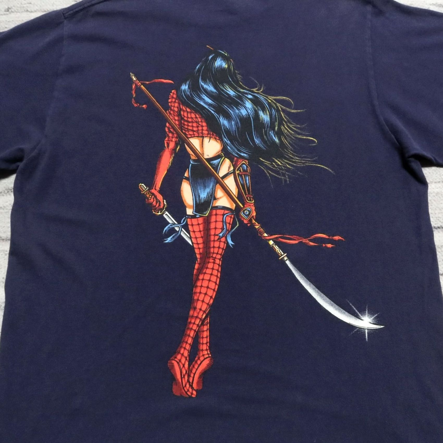 Changes Vintage Shi Lady Death Shirt Navy XL Mens X-Large 1997 Changes Shirt 90s Size US XL / EU 56 / 4 - 4 Thumbnail