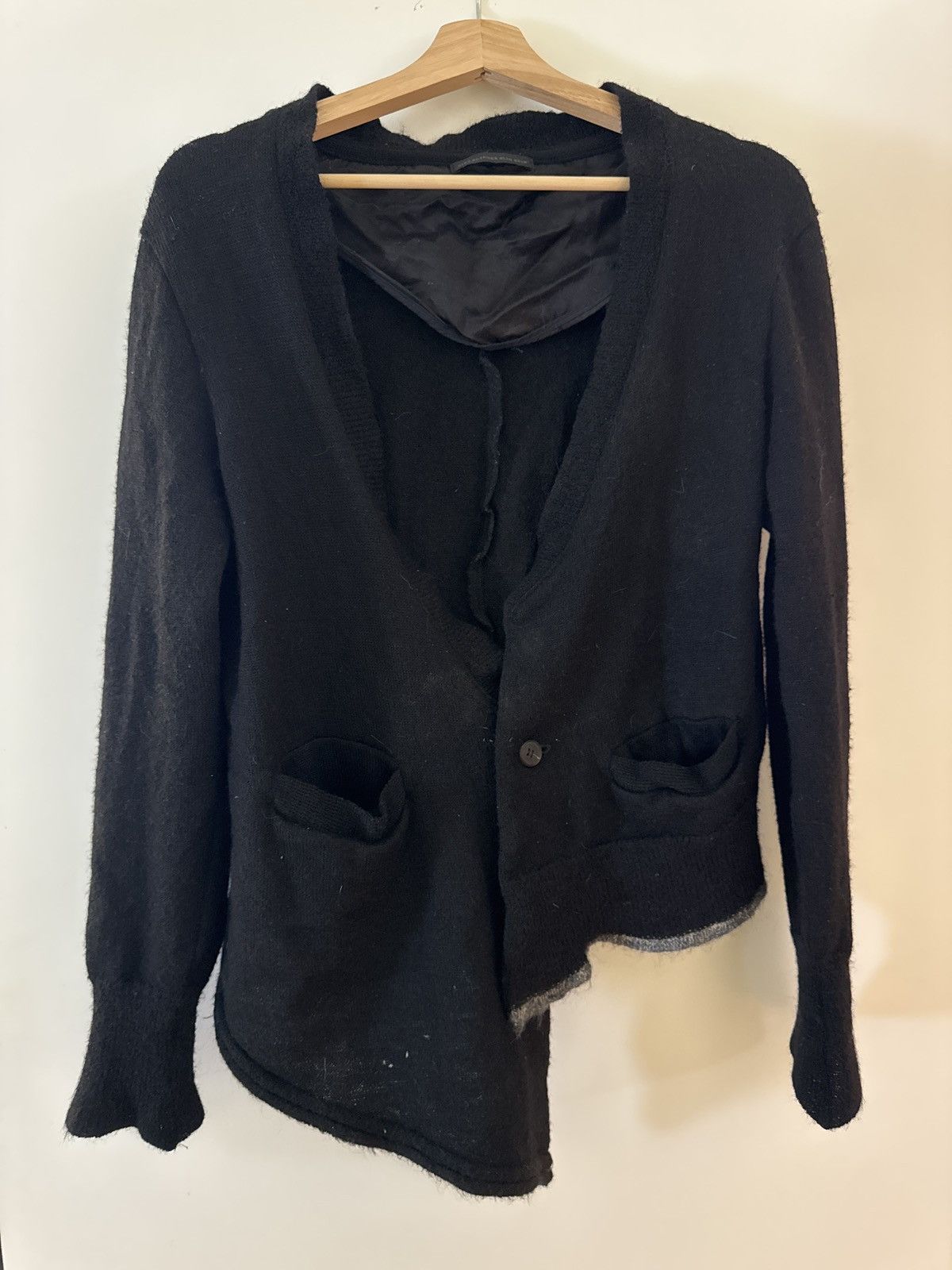 Asymmetrical Mohair Cardigan