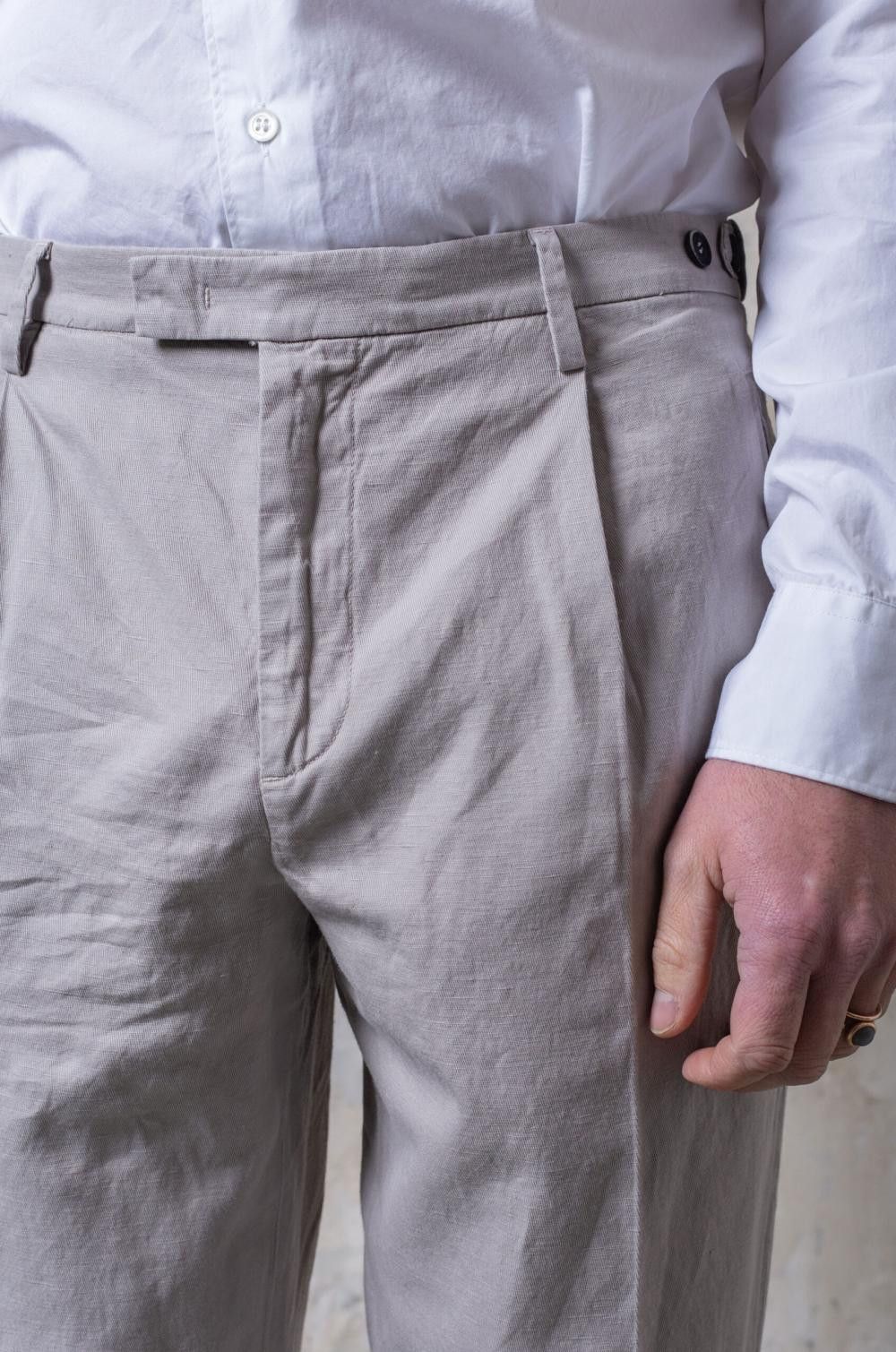 Barena Barena Masco Vignola Trousers -- Perla Cotton-Linen Size US 36 / EU 52 - 18 Thumbnail